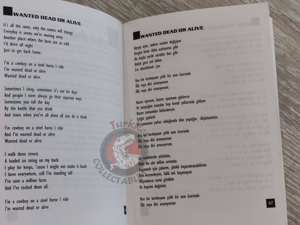 Bon Jovi Biography Book 1995 1st by Turkish Writer Book Turkey