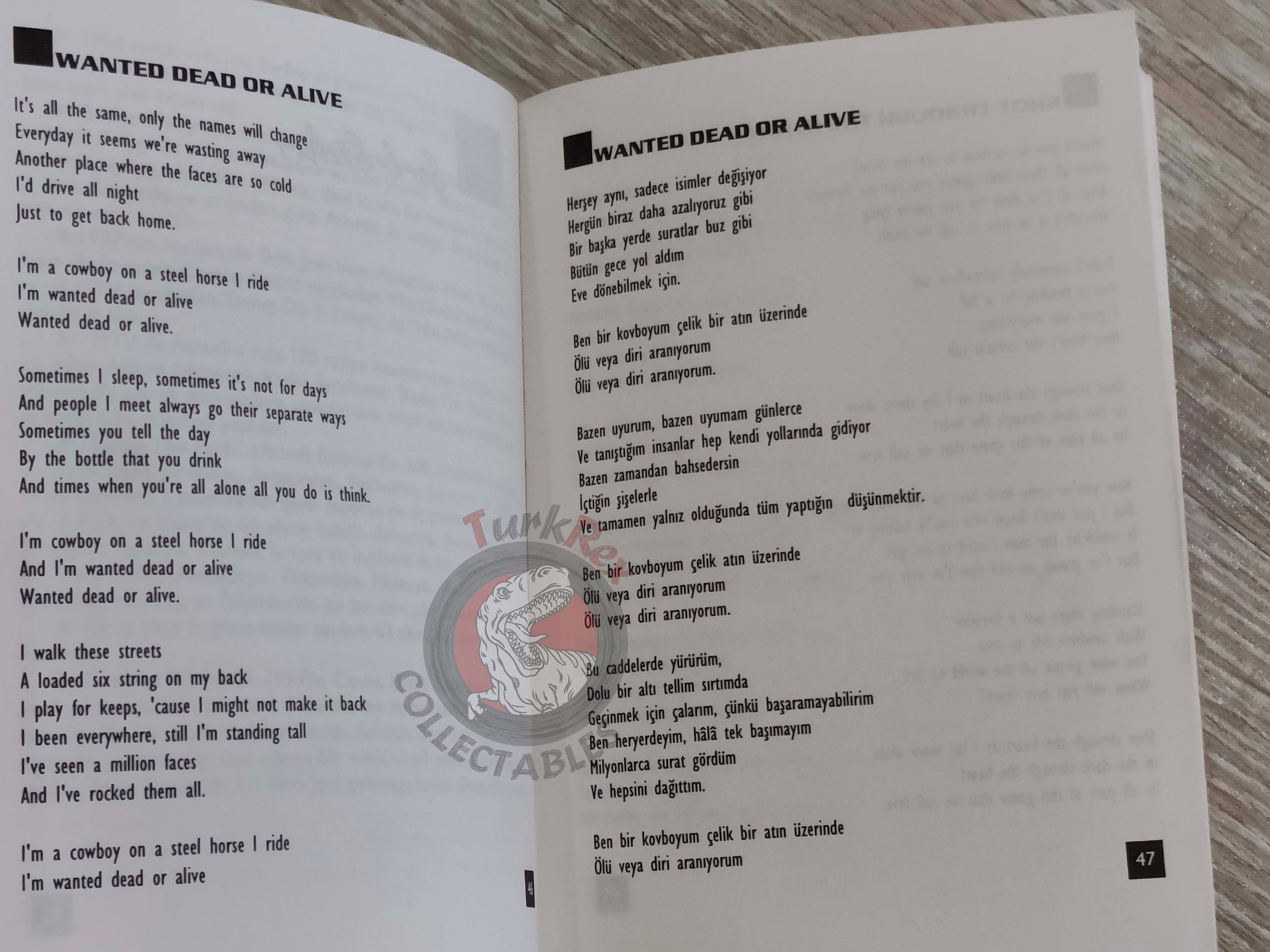 Bon Jovi Biography Book 1995 1st by Turkish Writer Book Turkey