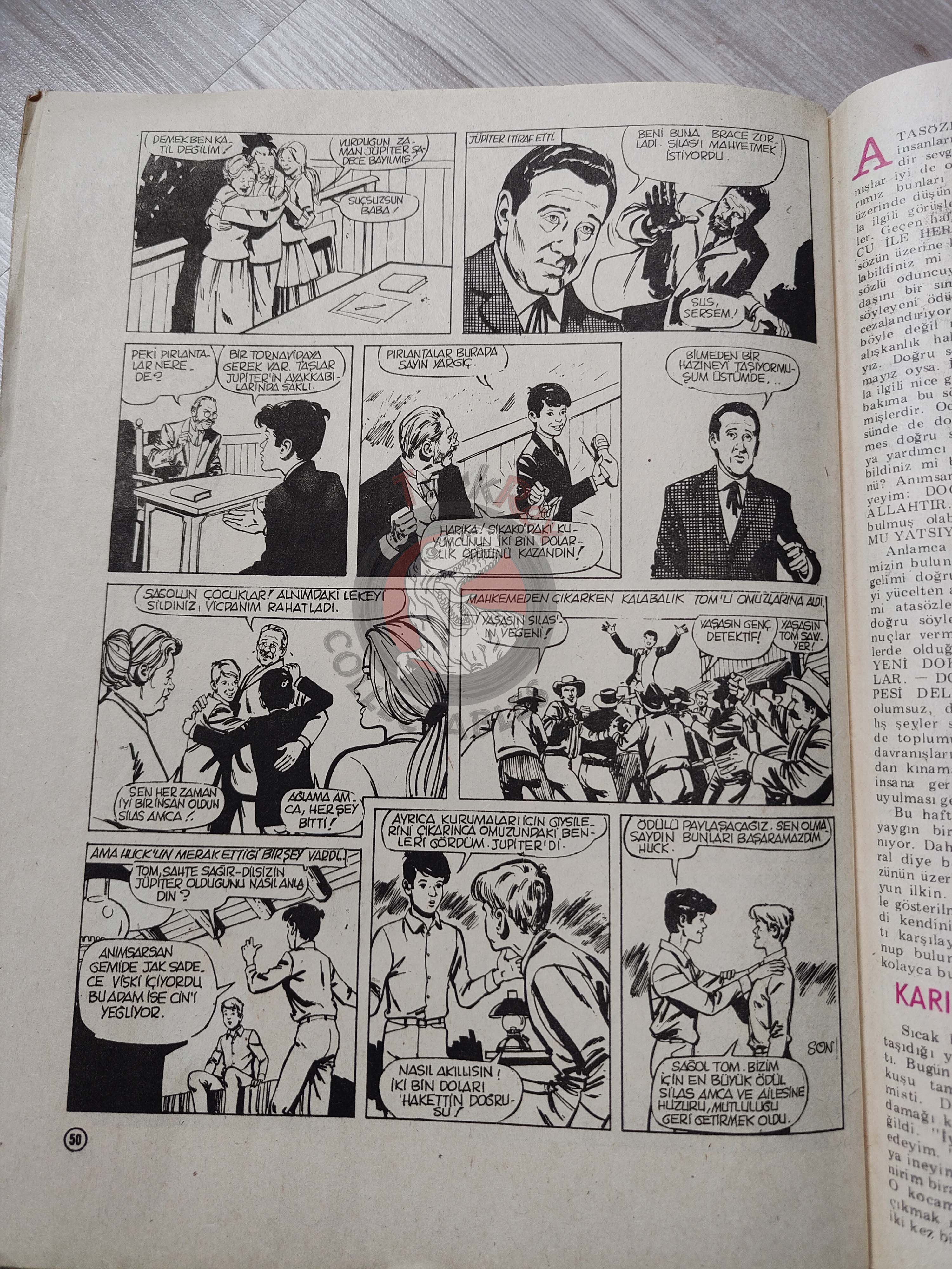 Milliyet Çocuk #31 1979 Turkish Comic Turkey Joyas Literarias Juveniles #60 Mark Twain