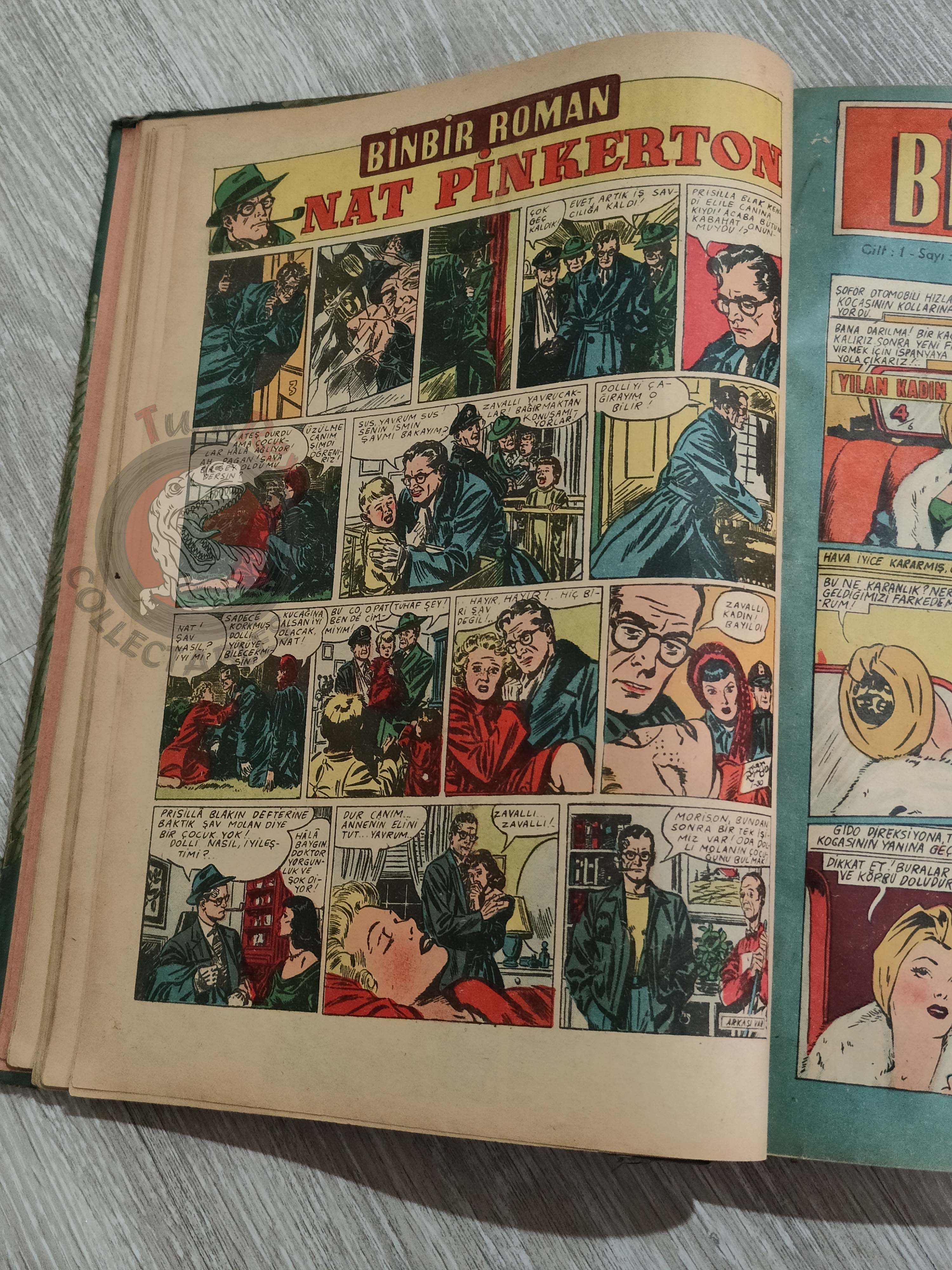 Binbir Roman 1948 The Phantom - The Game of Alvar Complete Story Turkish Comic Mag Turkey