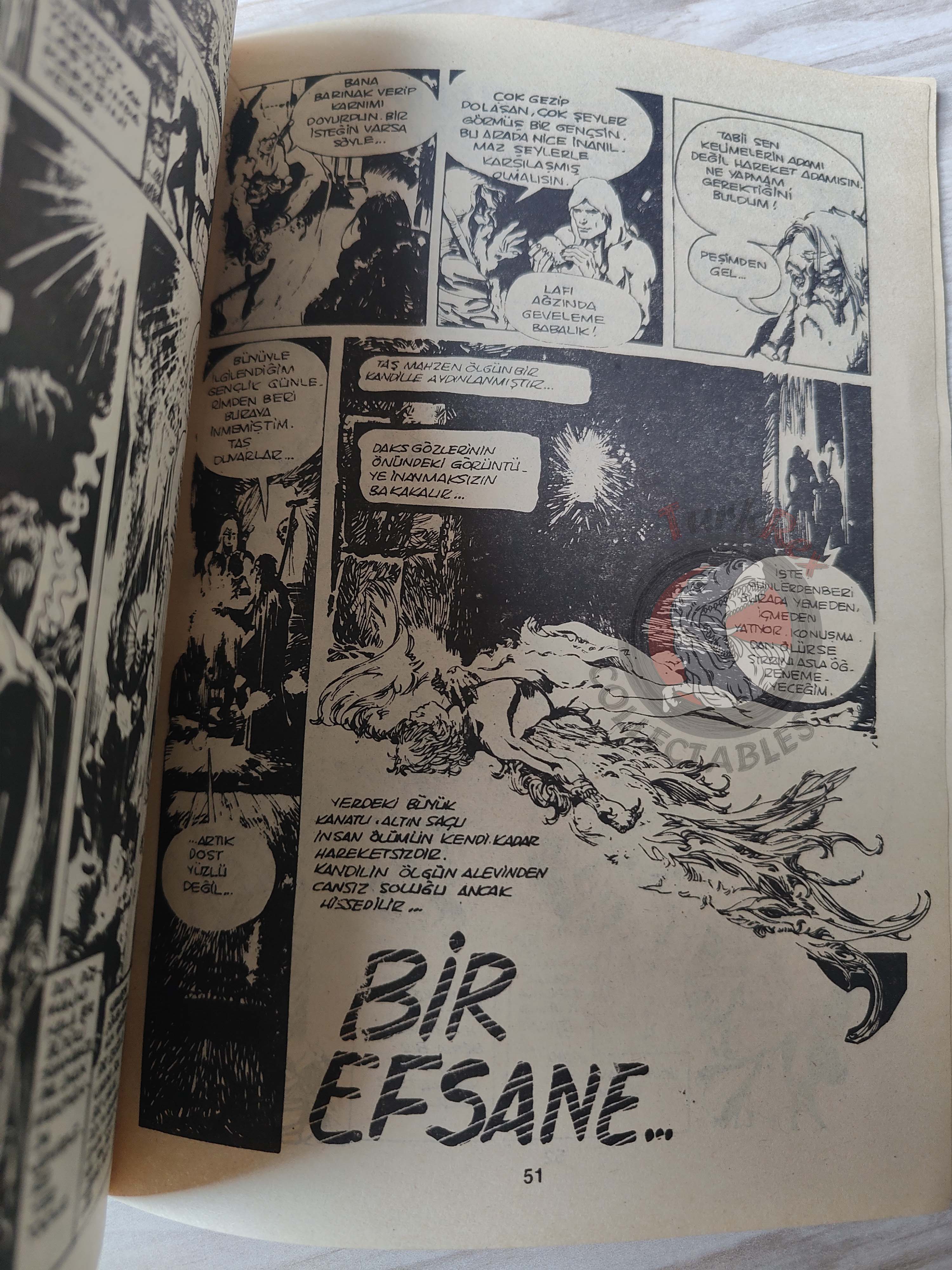 Süper Korku #15 1984 Turkish Comic Turkey Warren Eerie Dax the Warrior Special Issue