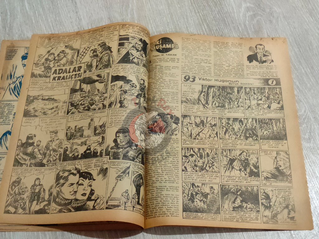 Binbir Roman #104 1950 Victor Hugo 93 - Mandrake Turkish Comic Mag Turkey