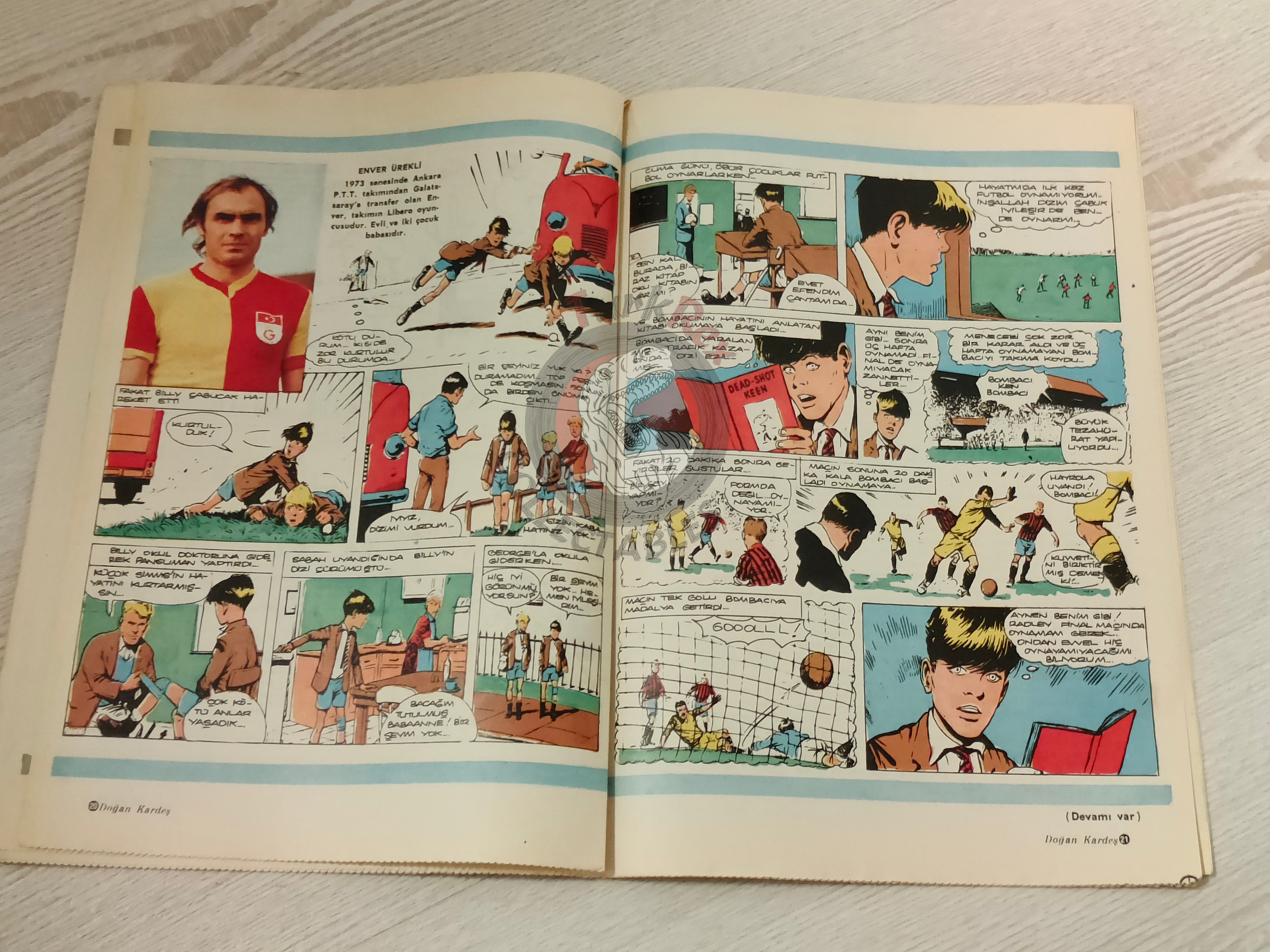 Doğan Kardeş 1975 Magazine #48 Turkish Comic Turkey Dick Turpin Smurfs Spirou Gaston