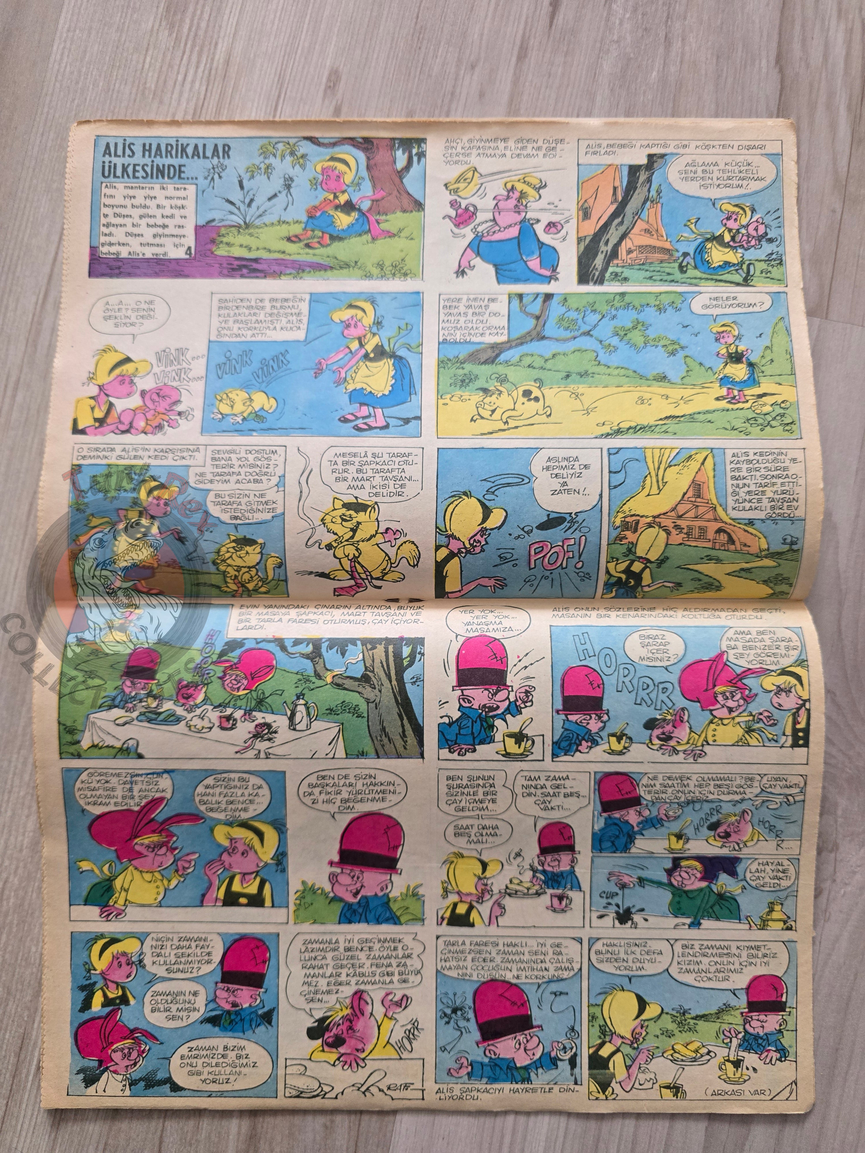 Doğan Kardeş 1971 Magazine #32 Turkish Comic Turkey Sinbad the Sailor Alice In Wonderland