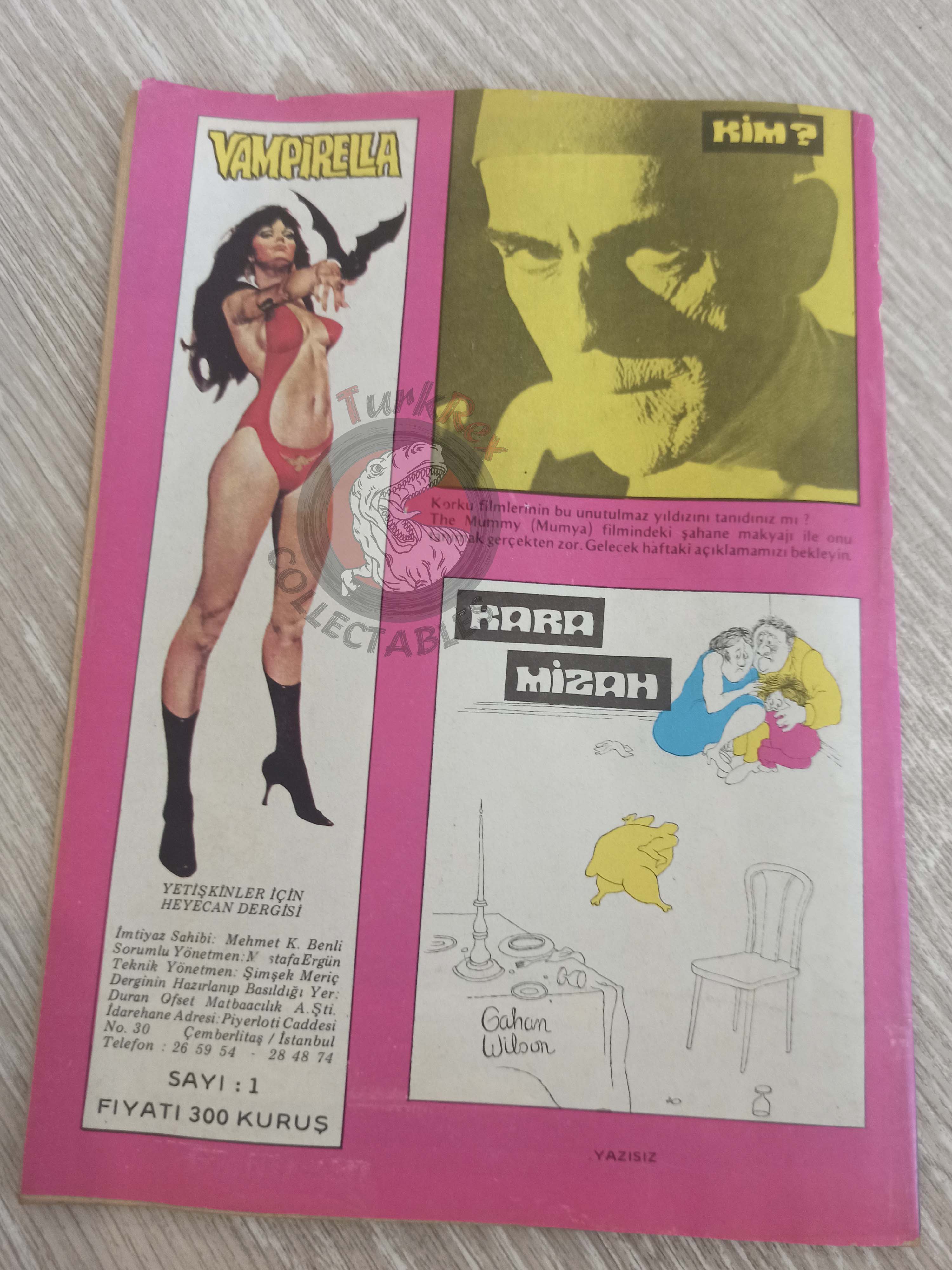 Vampirella #1 1976 Turkish Comic Turkey Warren Publishing cover #46 Dracula