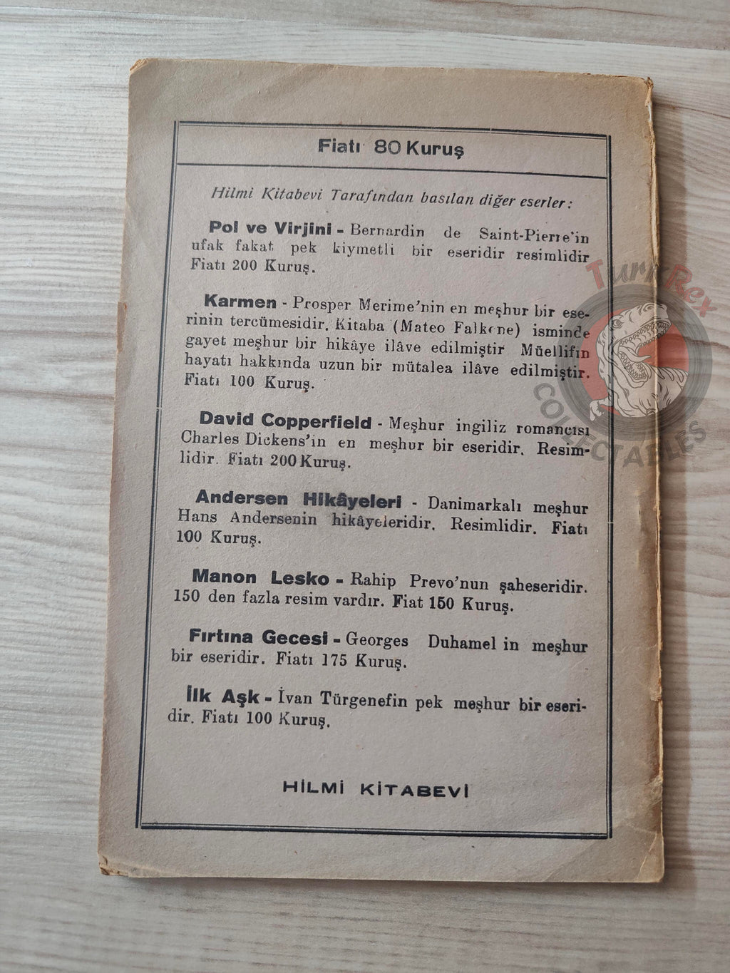 Bernardin de Saint-Pierre – The Indian Cottage 1956 Turkish Book Turkey Illustrated