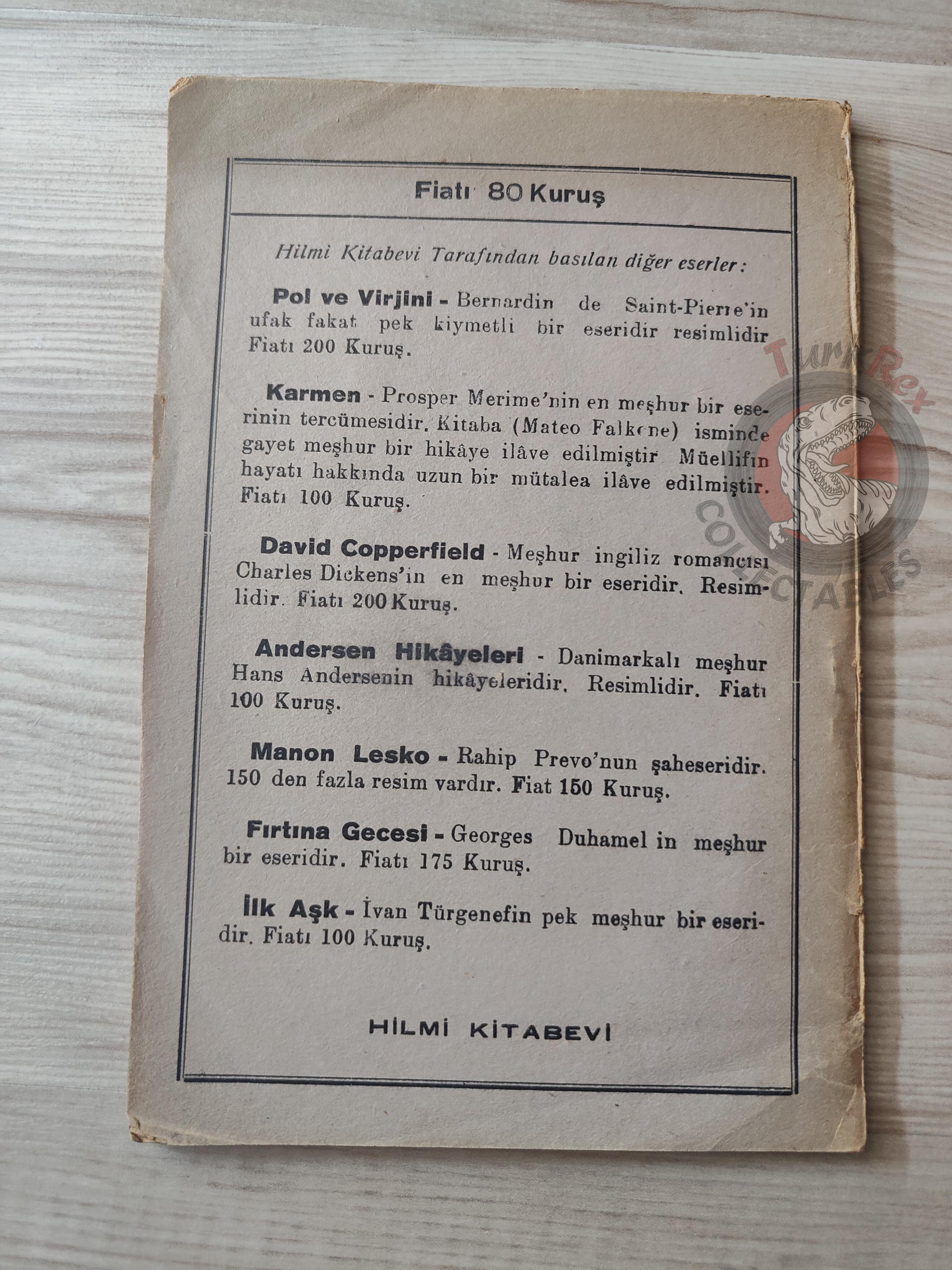Bernardin de Saint-Pierre – The Indian Cottage 1956 Turkish Book Turkey Illustrated