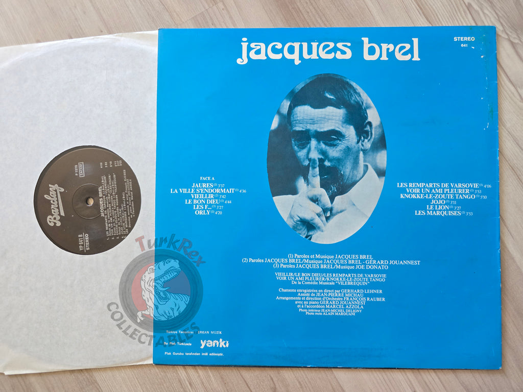 Jacques Brel – Brel Turkish Pressing Vinyl Turkey Edition