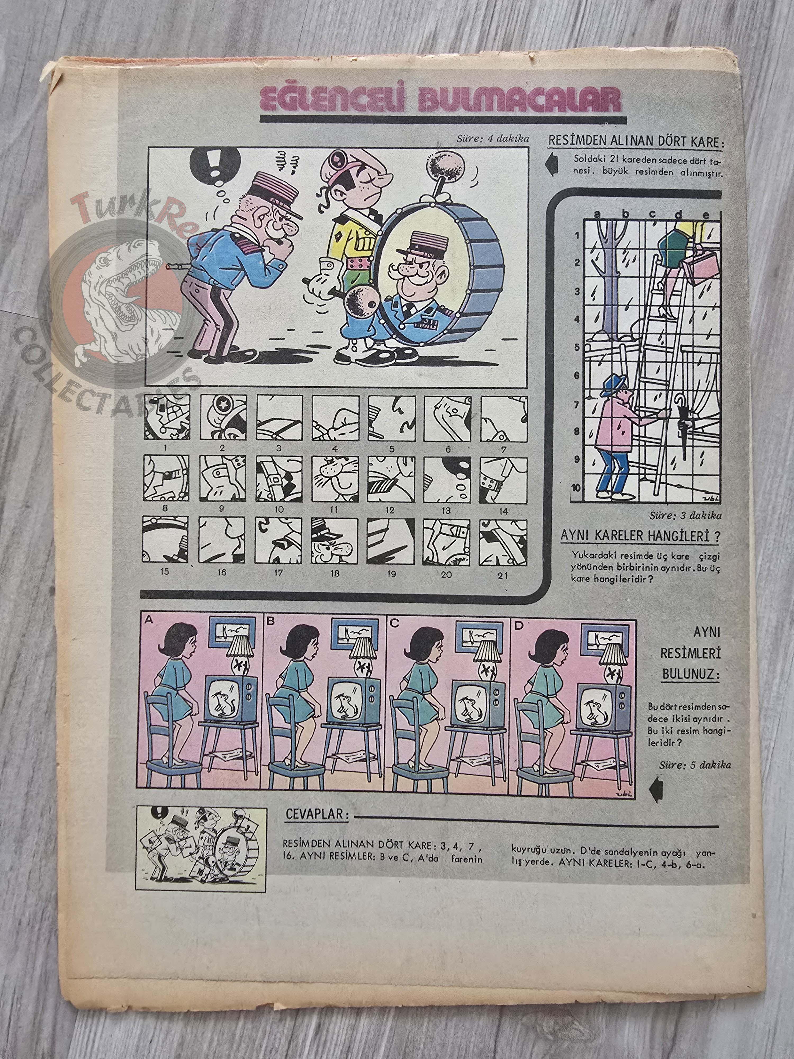 Milliyet Çocuk #12 1972 Turkish Comic Mag Turkey Tintin Jim Lacy Il Colonnello Caster’Bum Graham Bell