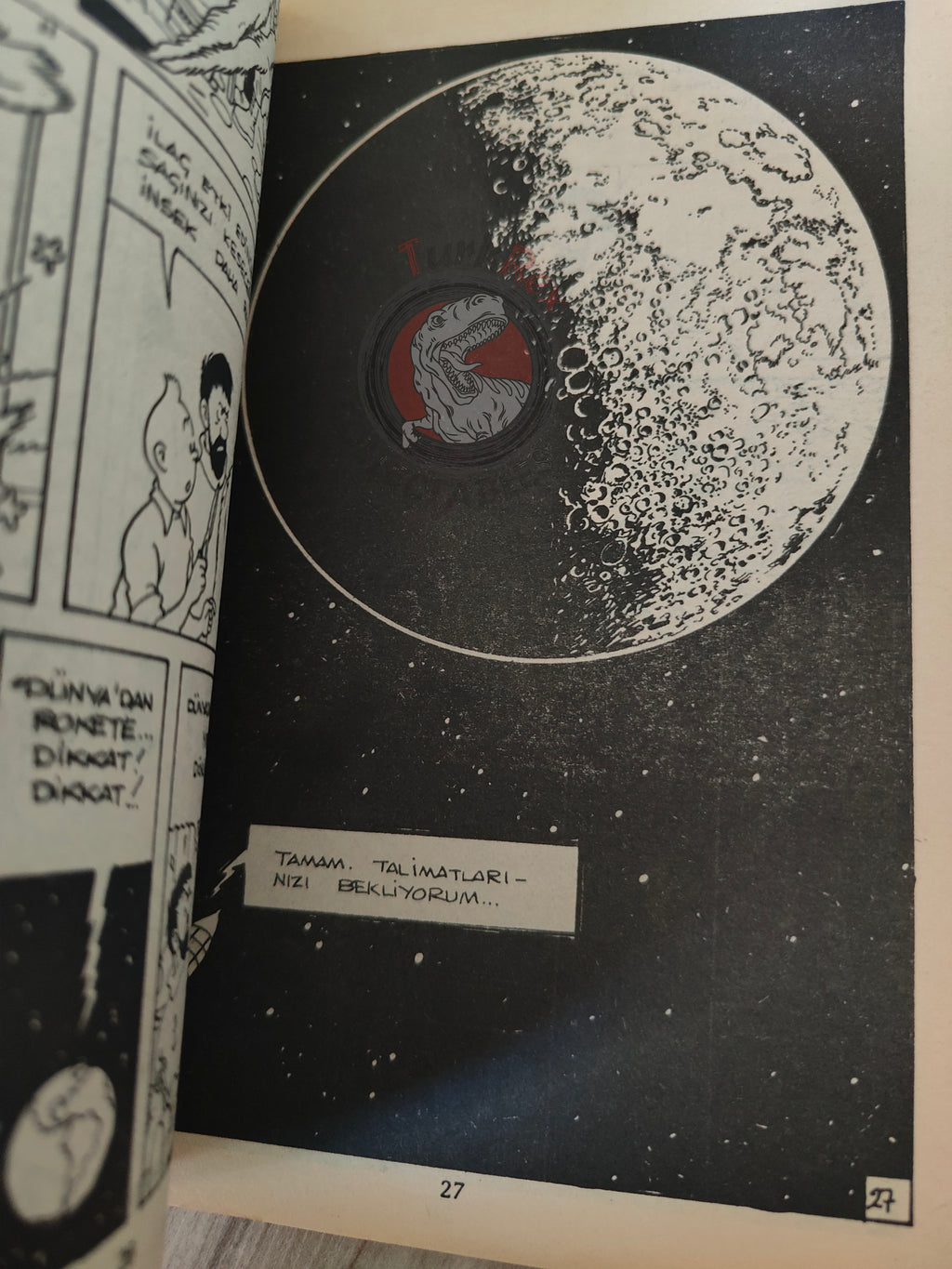 Tintin – Explorers on the Moon mid 1980s Turkish Edition Comic Turkey 2