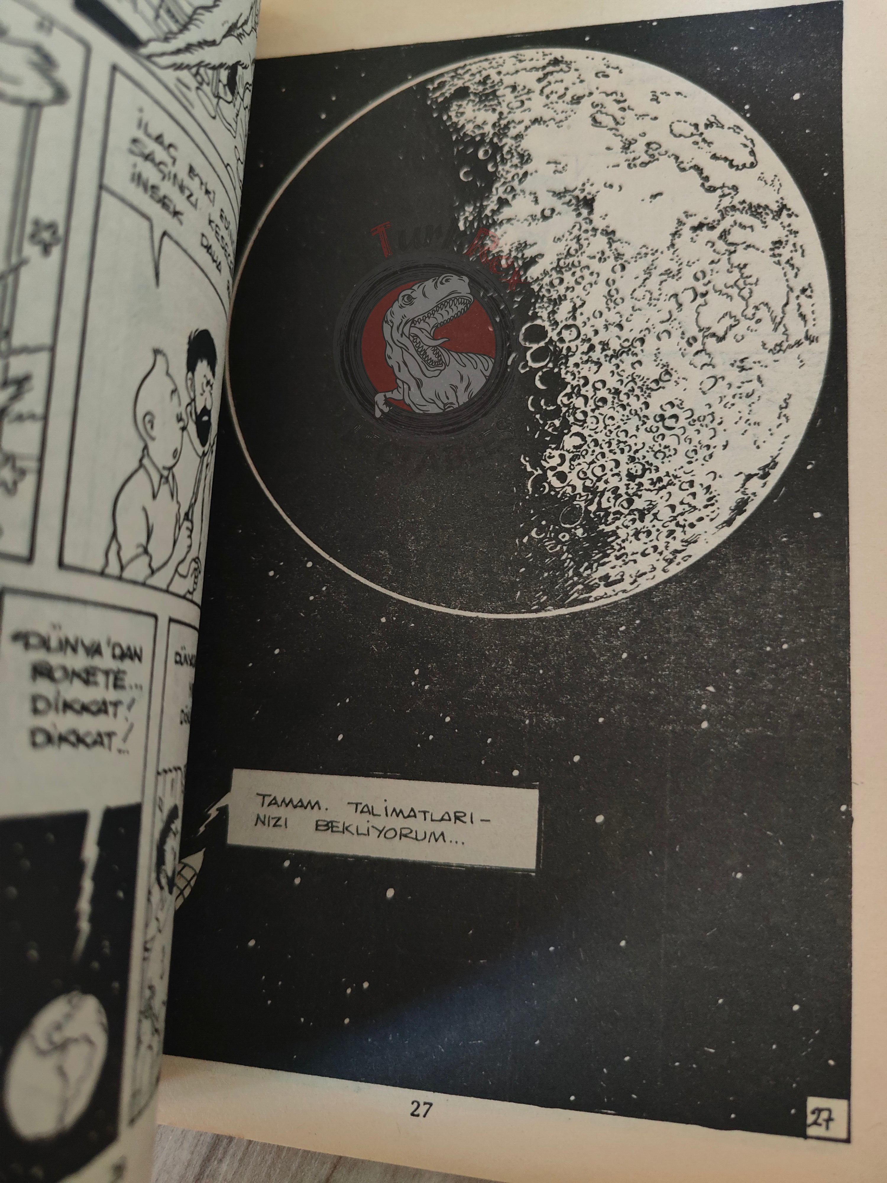 Tintin – Explorers on the Moon mid 1980s Turkish Edition Comic Turkey 2