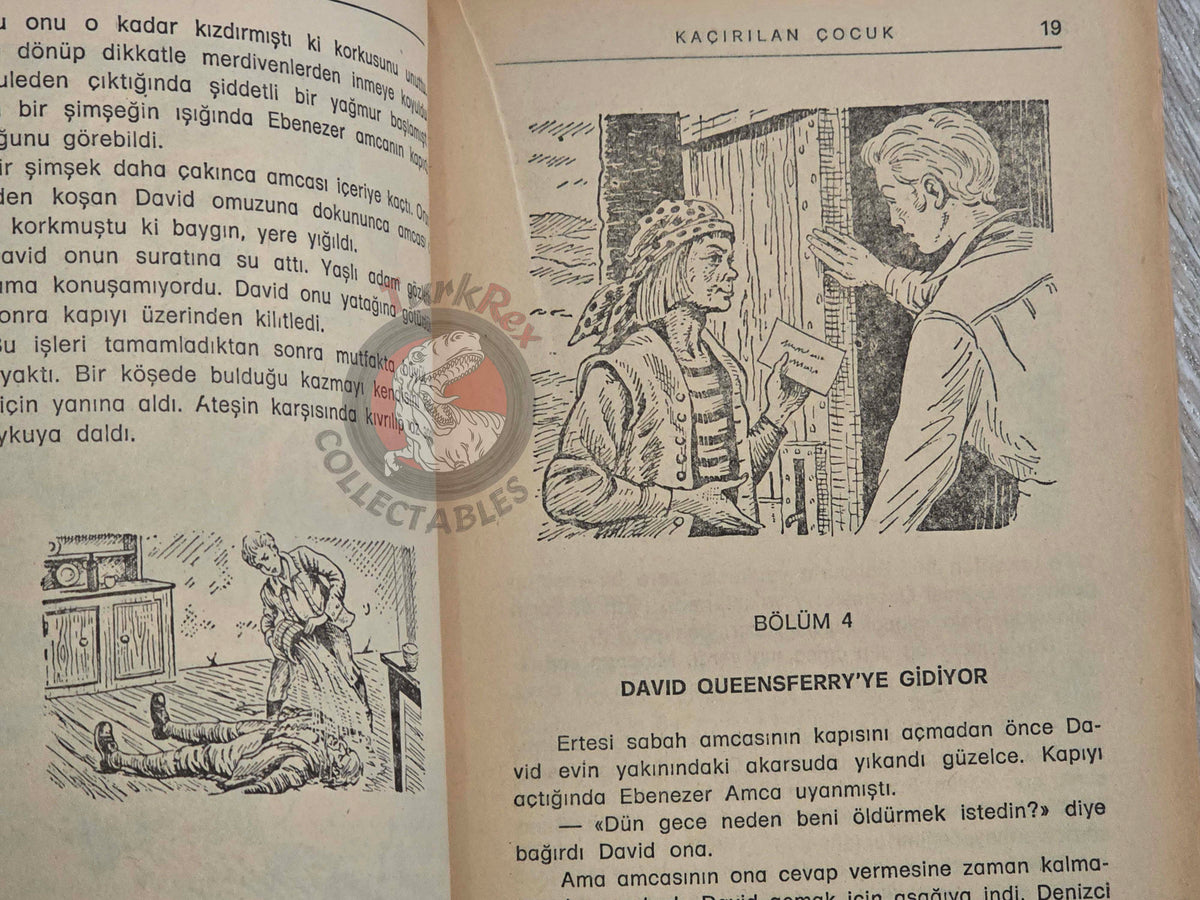 Robert Louis Stevenson – Kidnapped 1977 Turkish Book Turkey Illustrated