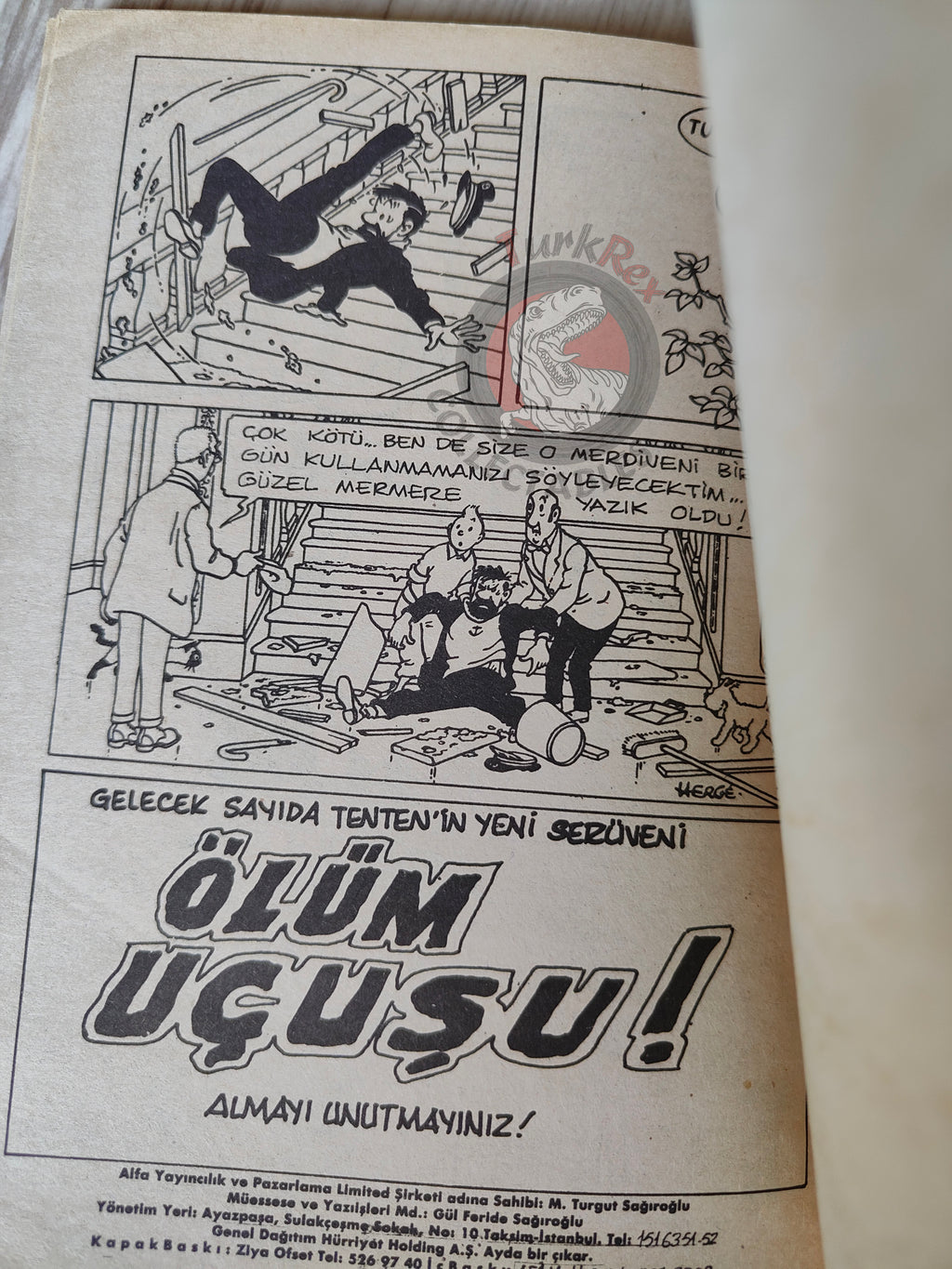 Tintin – The Castafiore Emerald  mid 1980s Turkish Edition Comic Turkey 2
