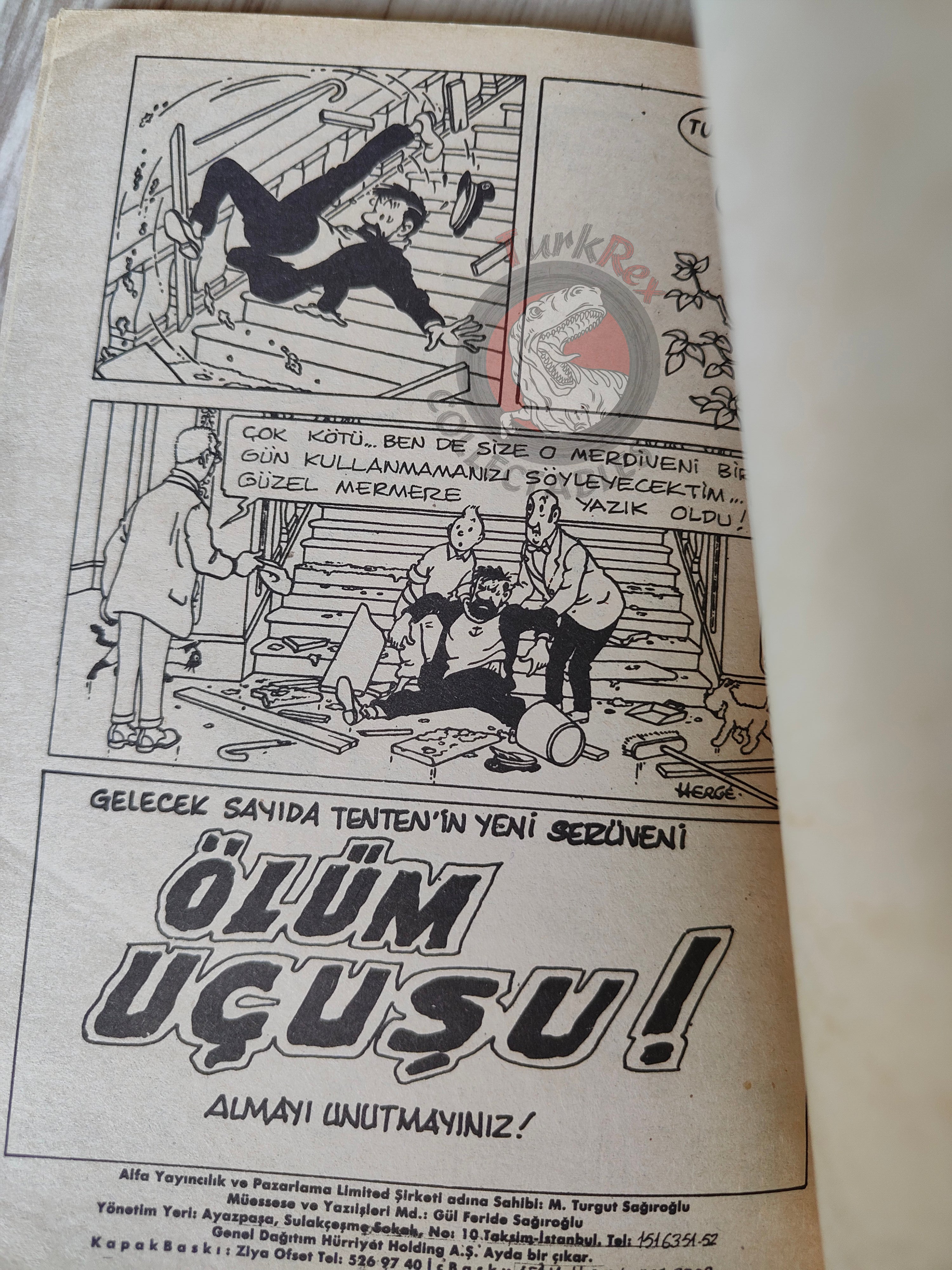 Tintin – The Castafiore Emerald  mid 1980s Turkish Edition Comic Turkey 2