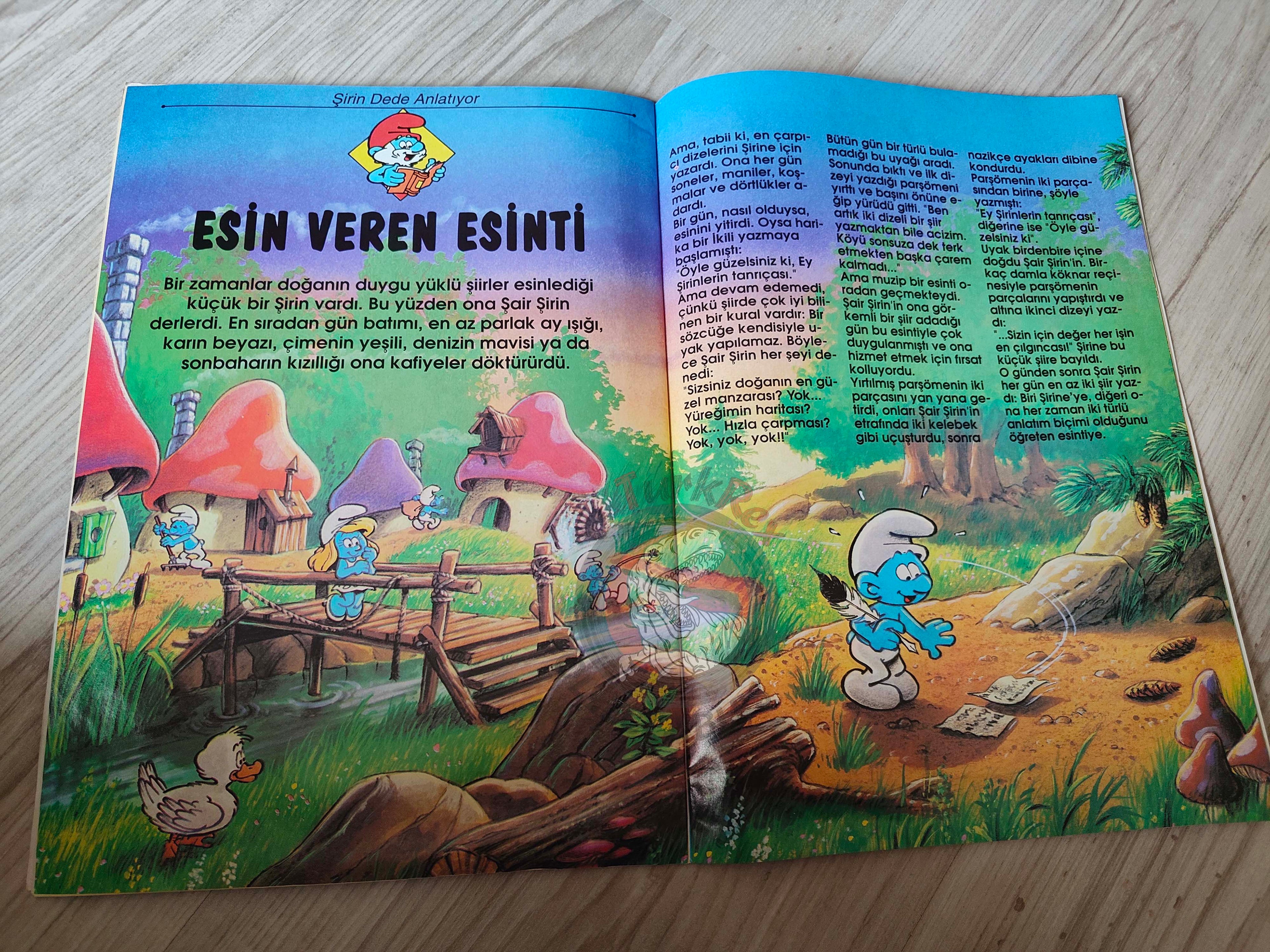 The Smurfs #19 1996 Turkish Comic Magazine Turkey Schtroumpf Pierrot et la lampe