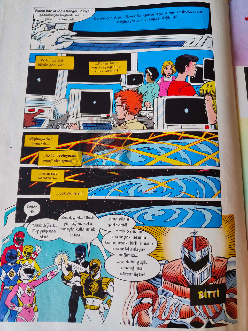 Power Rangers #1 1997 Turkish Comic Mag Turkey Mighty Morphin