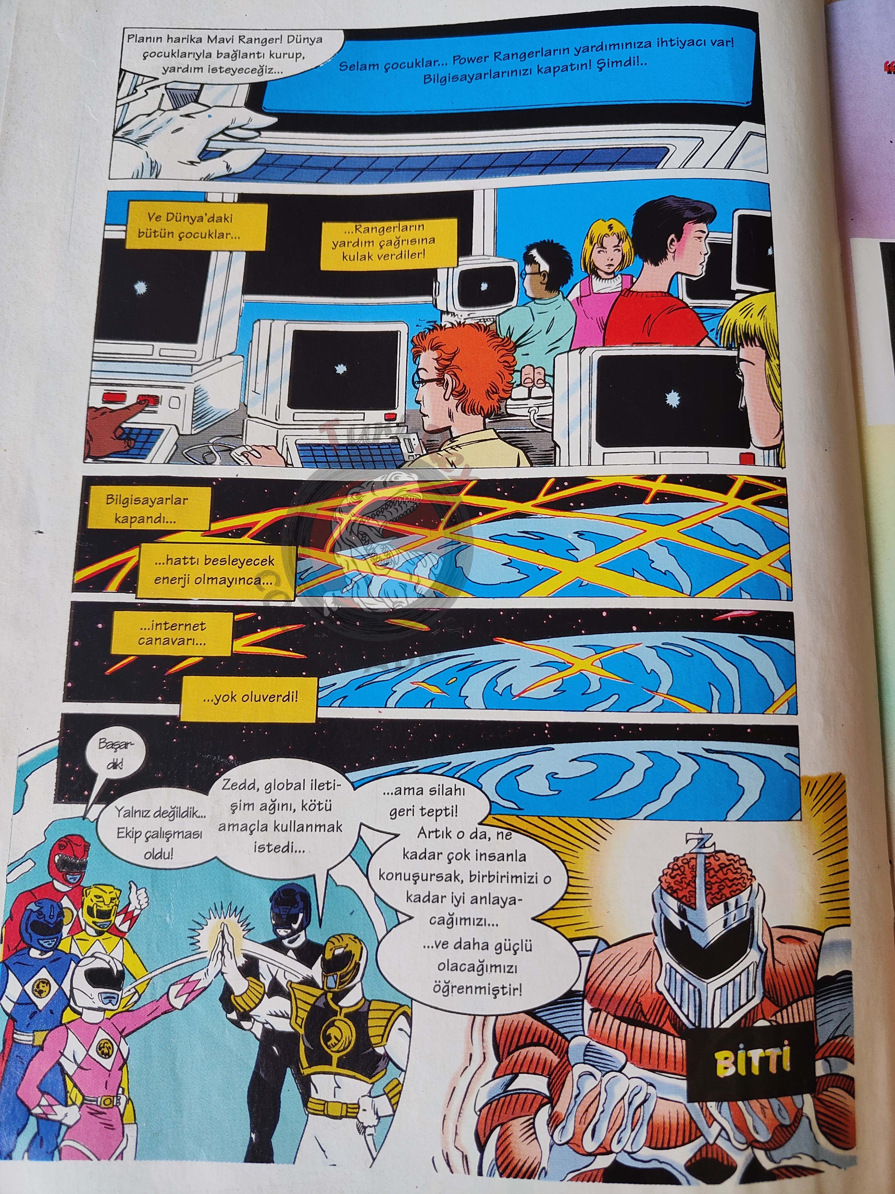 Power Rangers #1 1997 Turkish Comic Mag Turkey Mighty Morphin