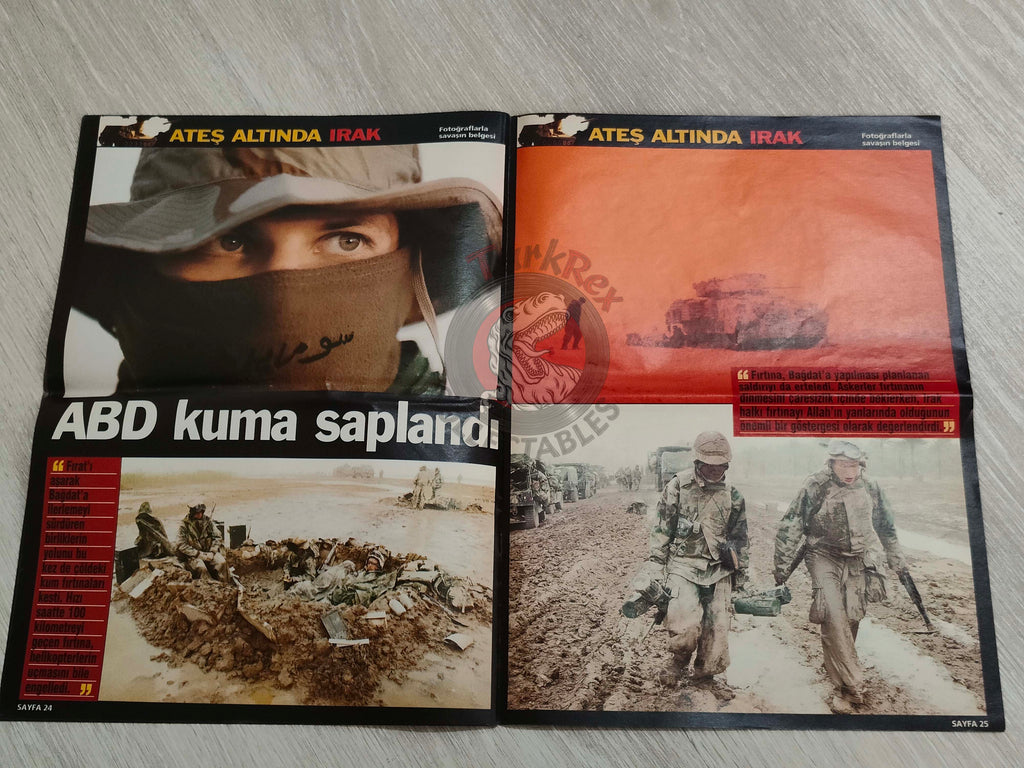 The Gulf War II: Baghdad Turkish Magazine Turkey Middle East Saddam Hussein Iraq George W. Bush