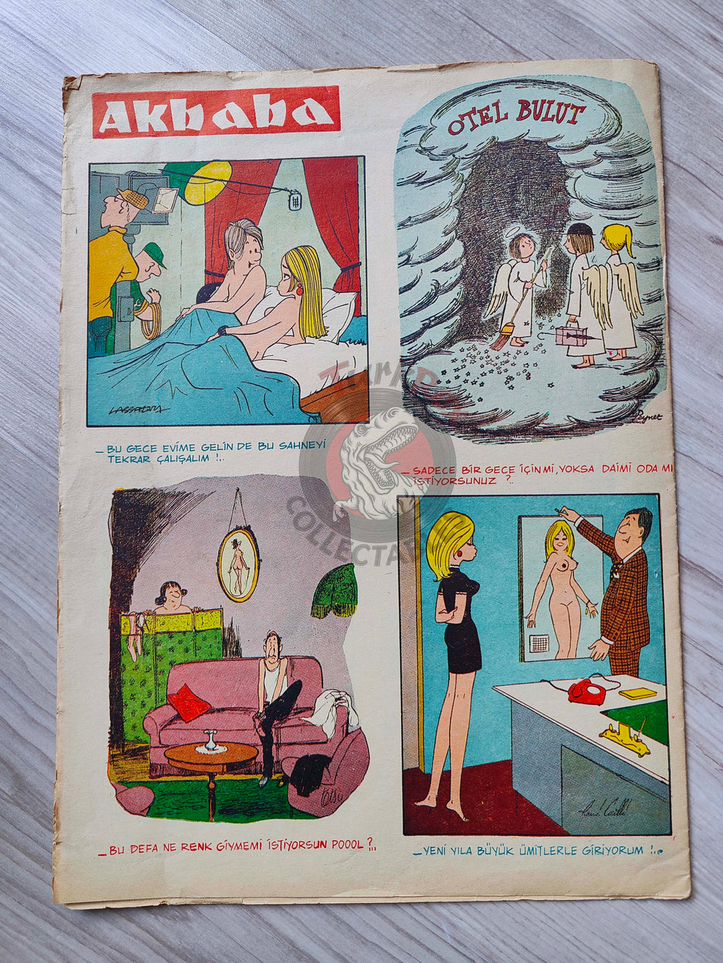 Akbaba 1969 The Space Race: Apollo 8 and the Moon Turkish Magazine Turkey Uncle Sam
