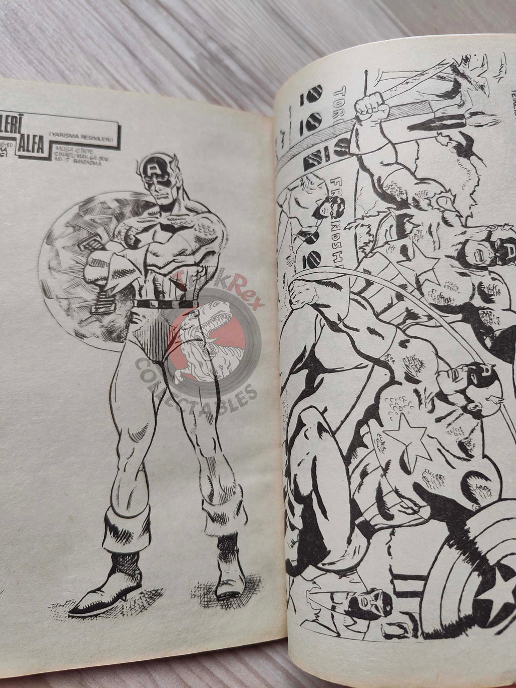 Captain America – Issue #8 1988 Turkish Comic Turkey #183 #184 #185 #186