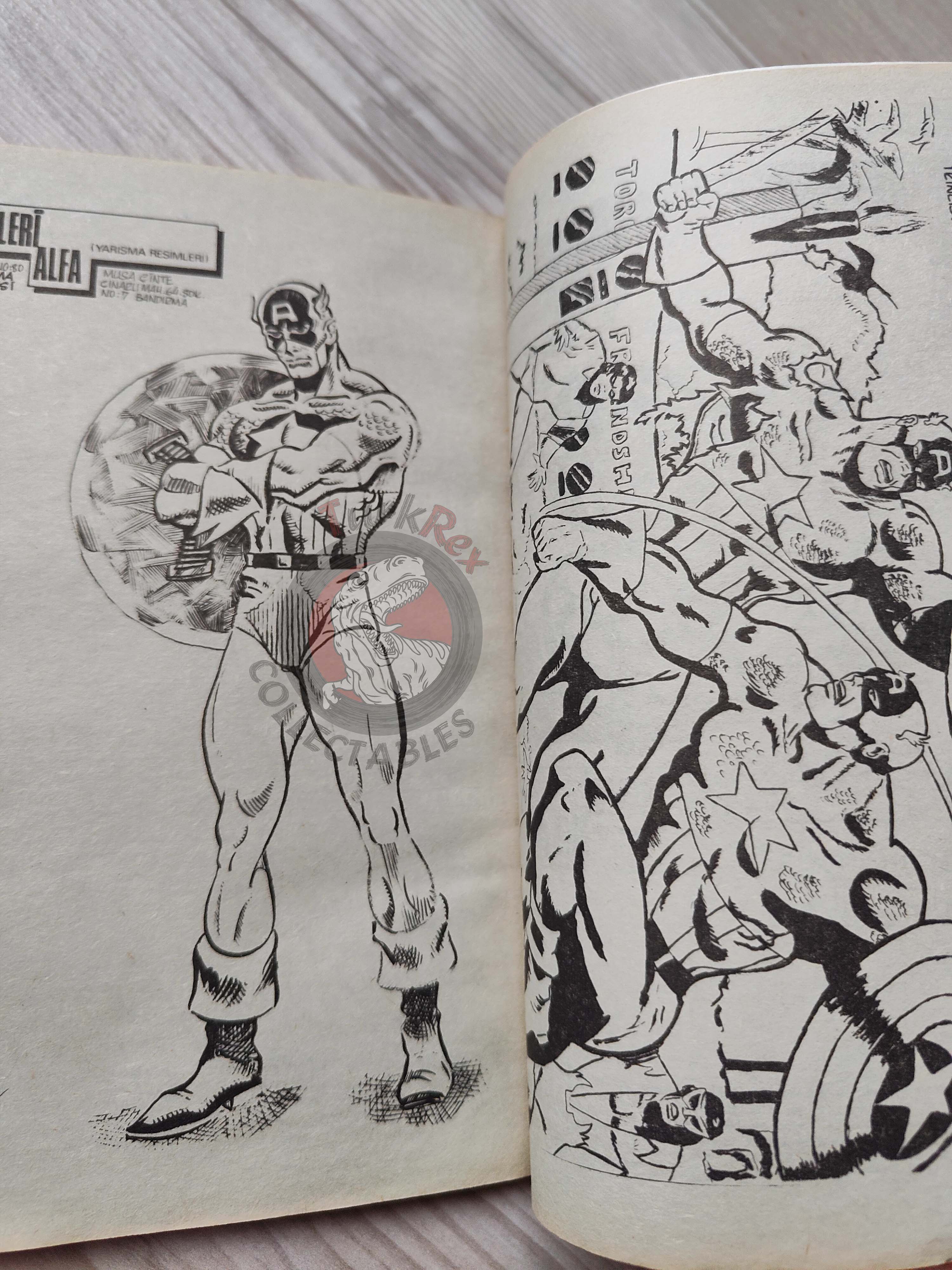 Captain America – Issue #8 1988 Turkish Comic Turkey #183 #184 #185 #186