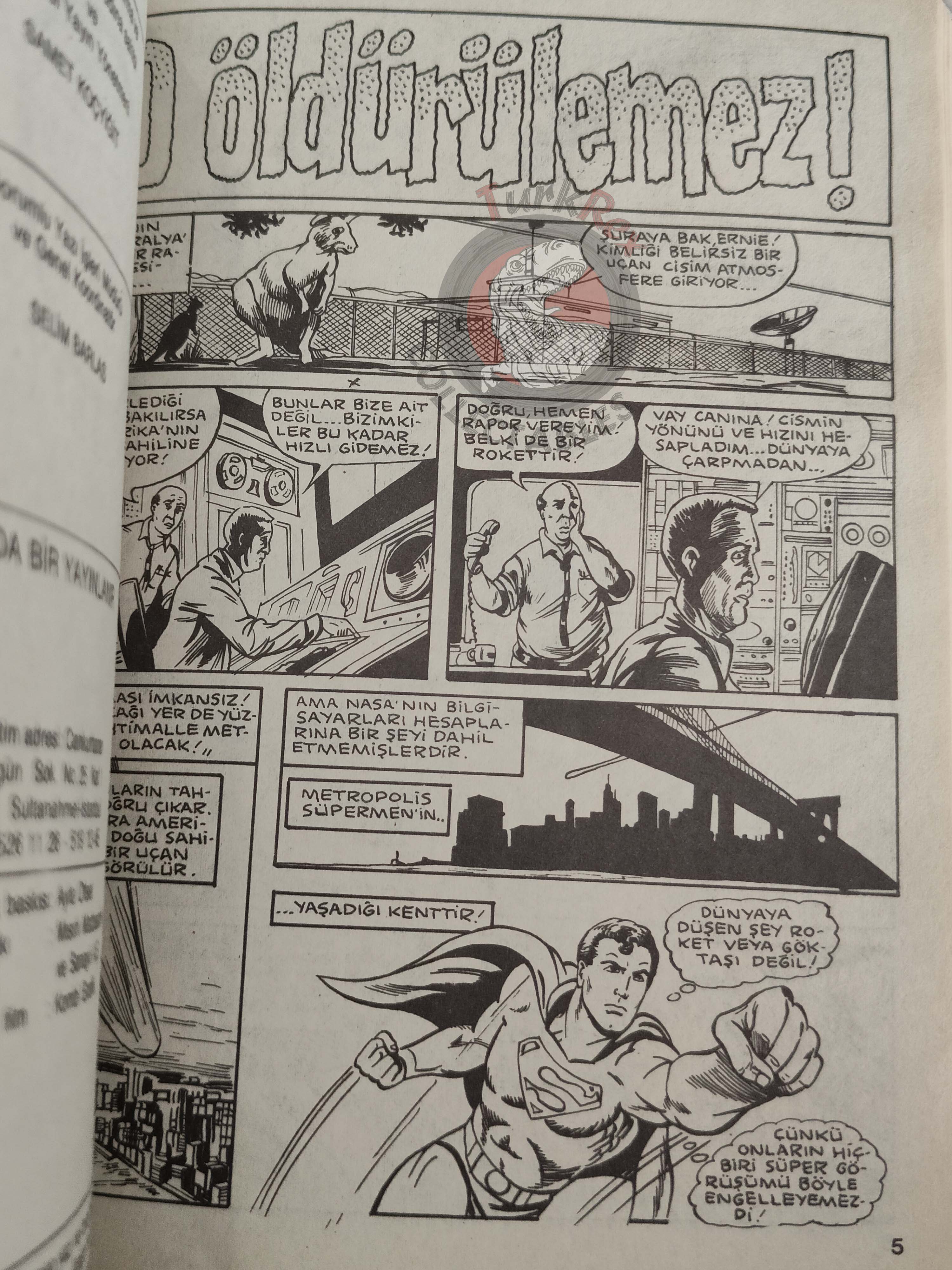 Superman Vol #22 1991 Turkish Comic Turkey Supergirl Batman Action Comics