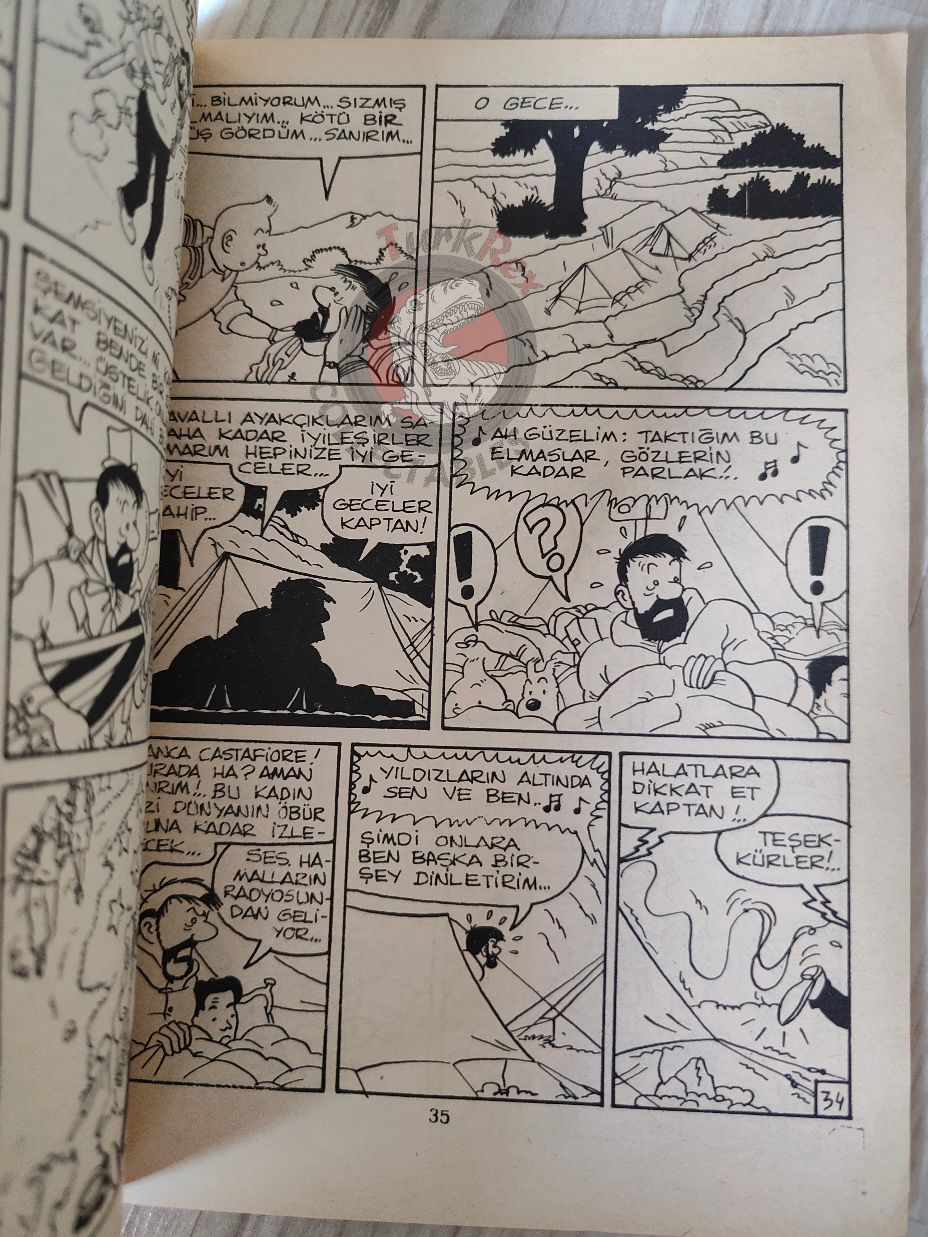 Tintin – Tintin in Tibet early 1980s Turkish Edition Comic Turkey