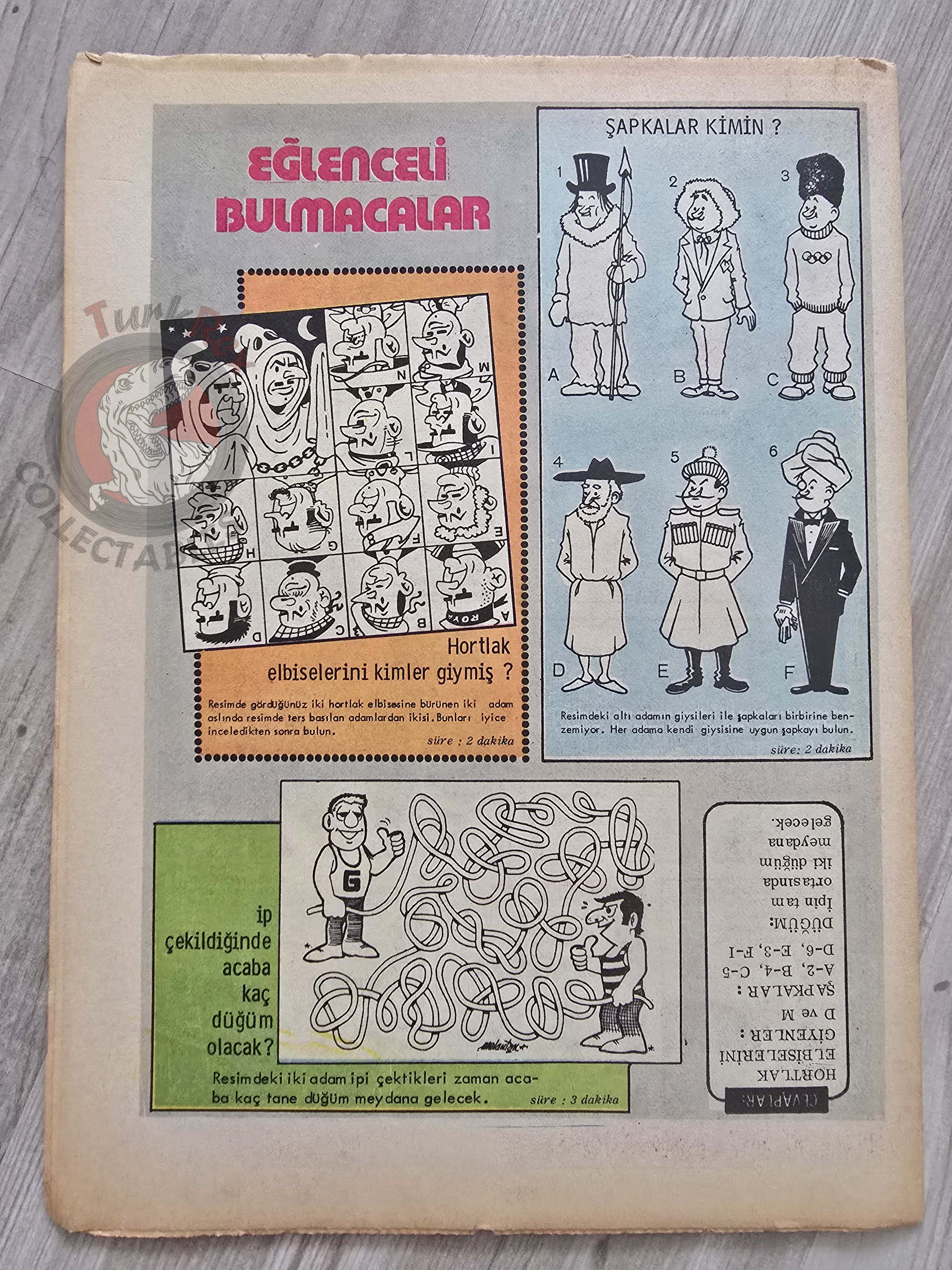 Milliyet Çocuk #15 1973 Turkish Comic Mag Turkey Tintin Jim Lacy Il Colonnello Caster’Bum Einstein
