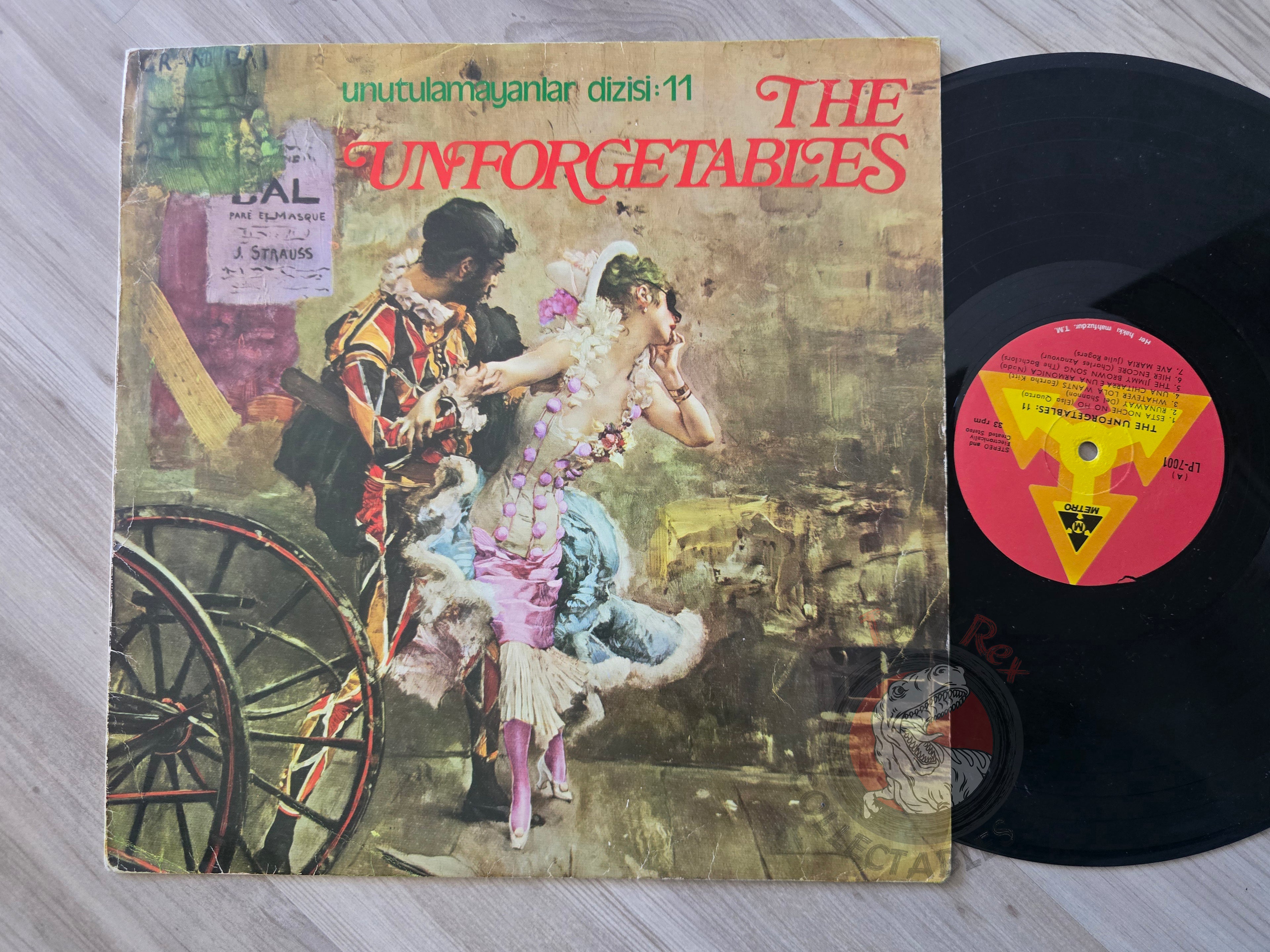 Various – The Unforgetables 11 Turkish Pressing Vinyl Turkey Edition