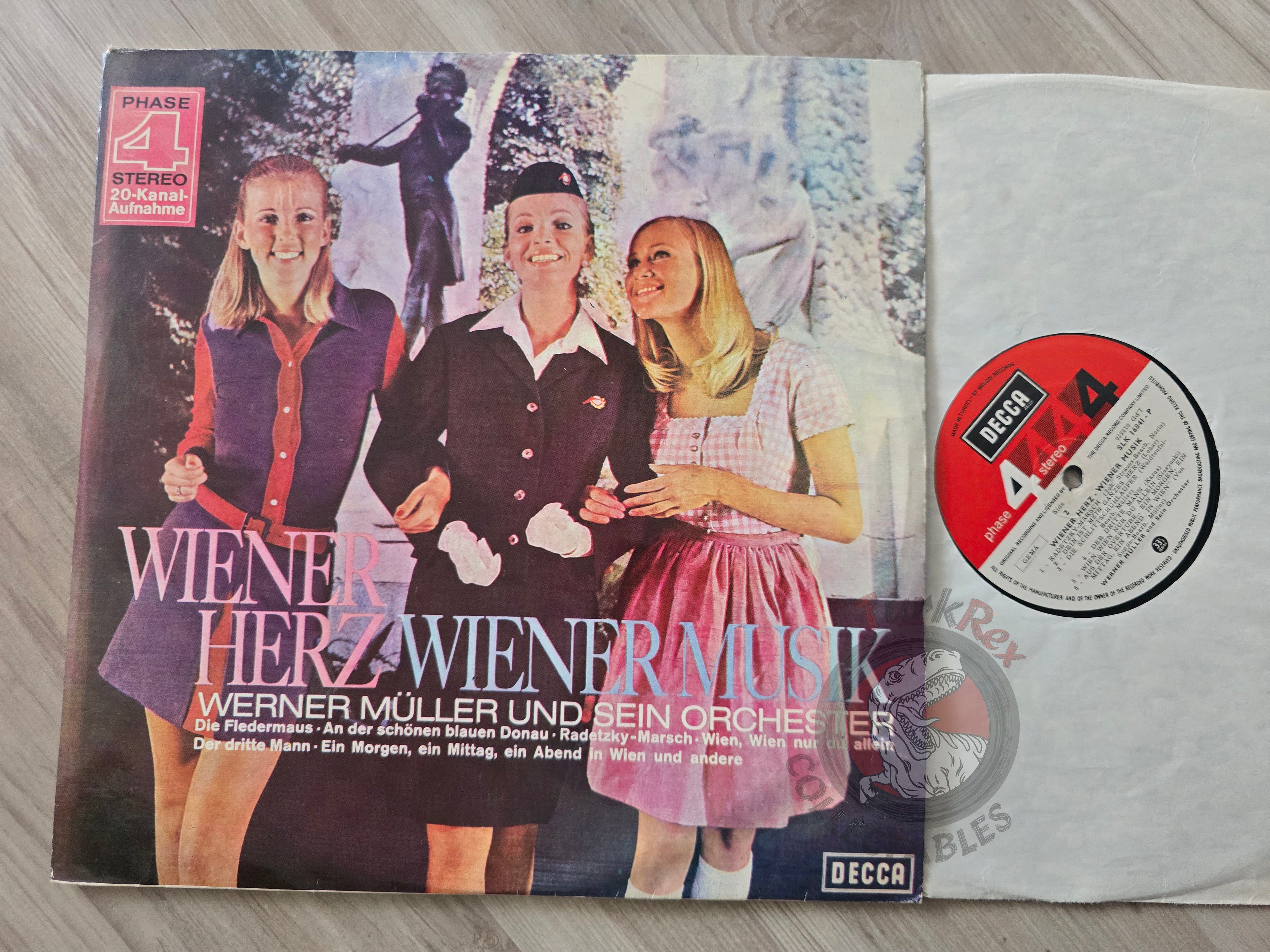 Werner Müller And His Orchestra – Wiener Herz, Wiener Musik Turkish Pressing Vinyl Turkey Edition