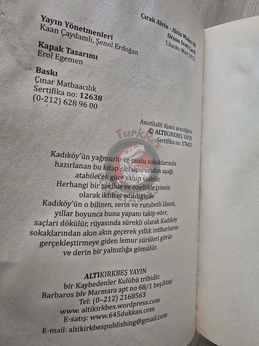 Orson Scott Card – The Tales of Alvin Maker Turkish Book Turkey Complete Set