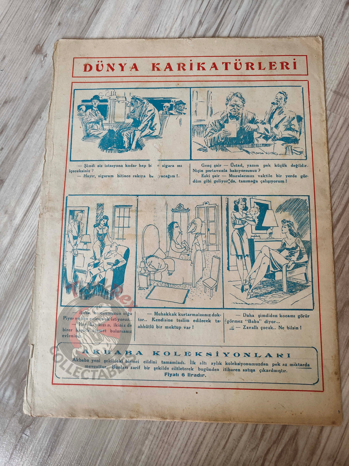 Akbaba 1944 Humor Magazine Turkish Turkey Franklin D. Roosevelt Japan WW2 era Germany