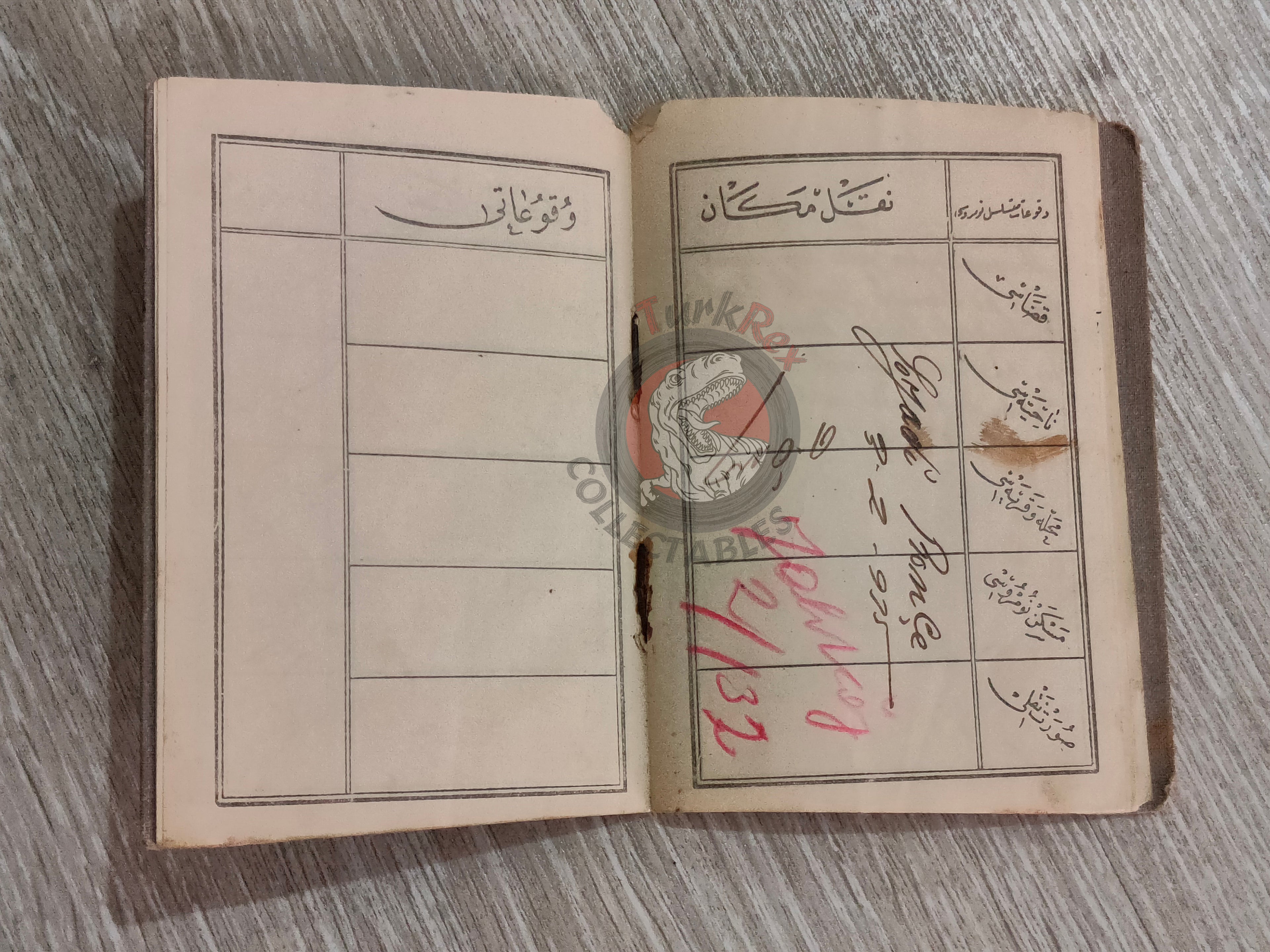 Ottoman Identity Document 1927 Muslim Citizen from Janina with photo Balkans Migrant