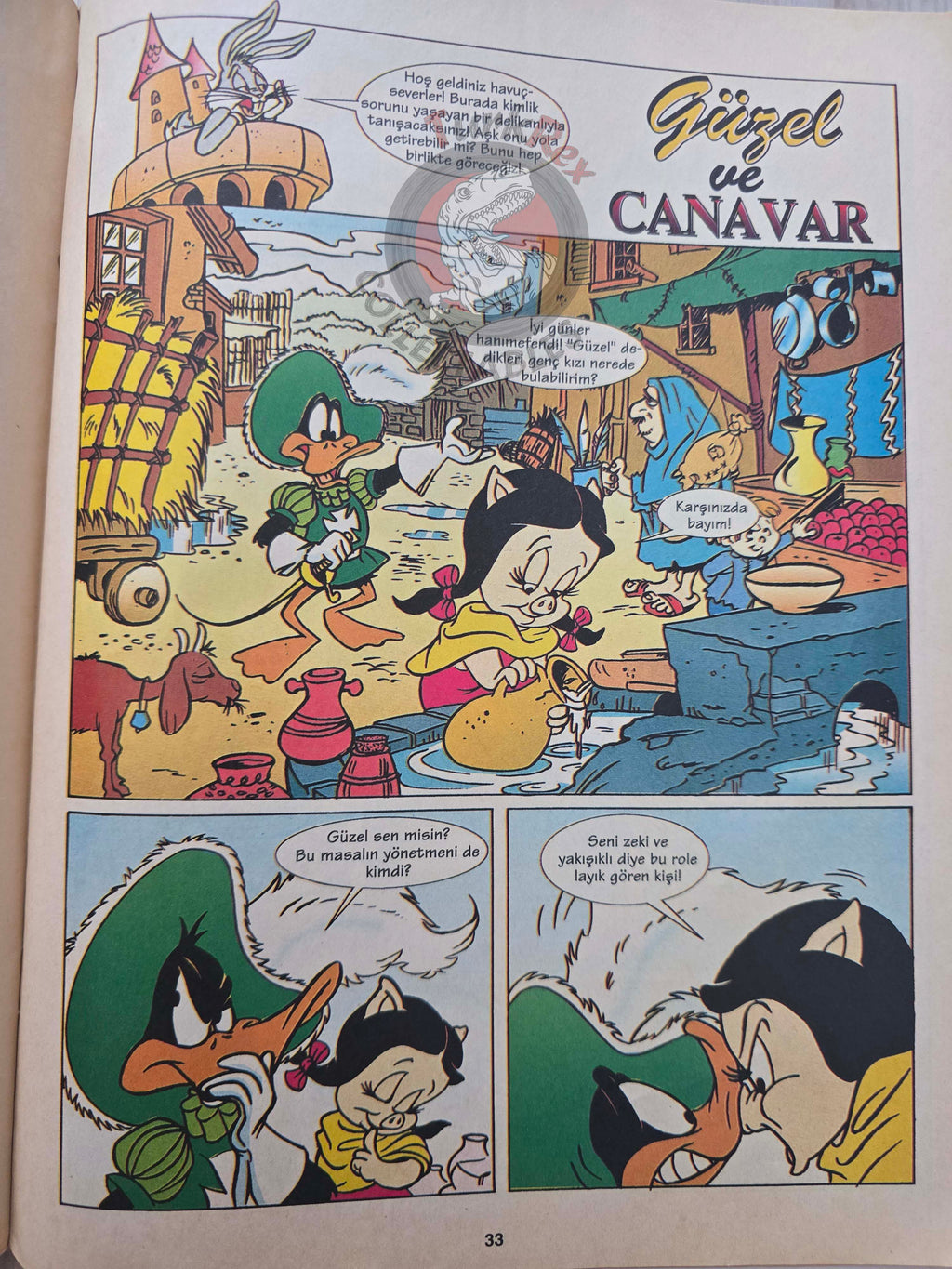 Tazmanian Devil - Bugs Bunny Looney Tunes 1999 Turkish Comic Turkey Warner Bros