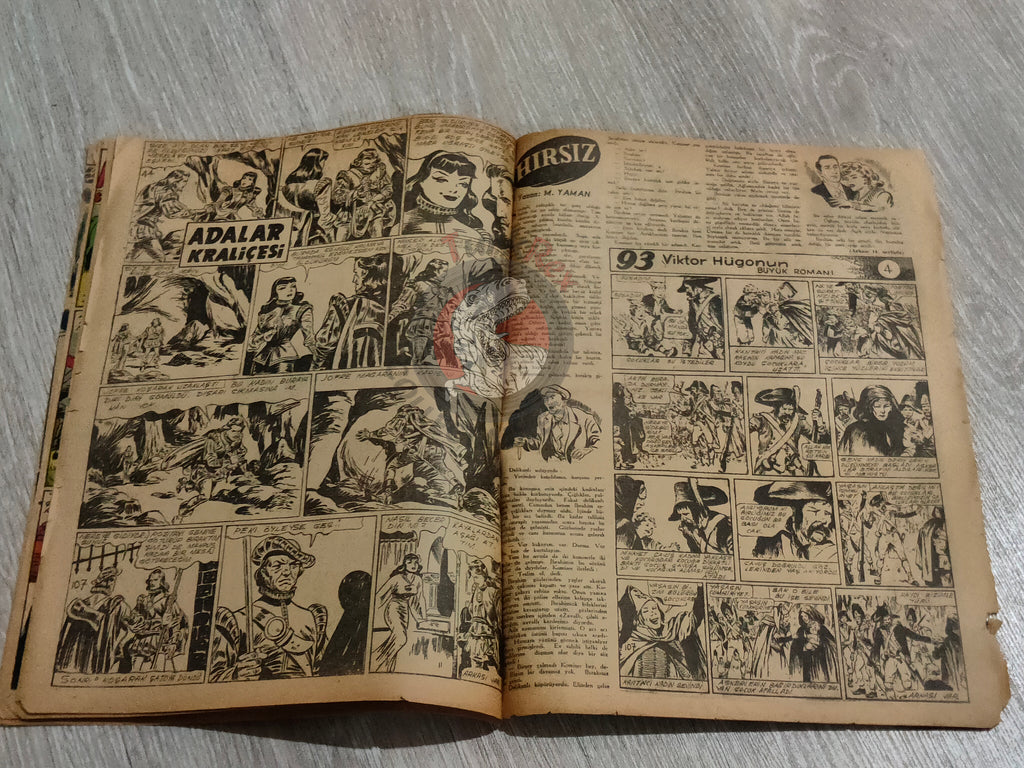 Binbir Roman #107 1950 Victor Hugo 93 - Mandrake Turkish Comic Mag Turkey