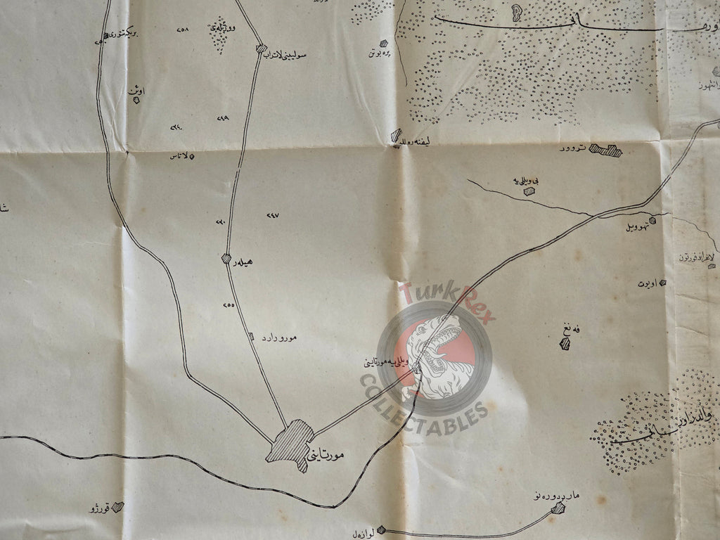 Ottoman Military Map France 1926 Colonel Basri Bey Empire Foret De La Trappe