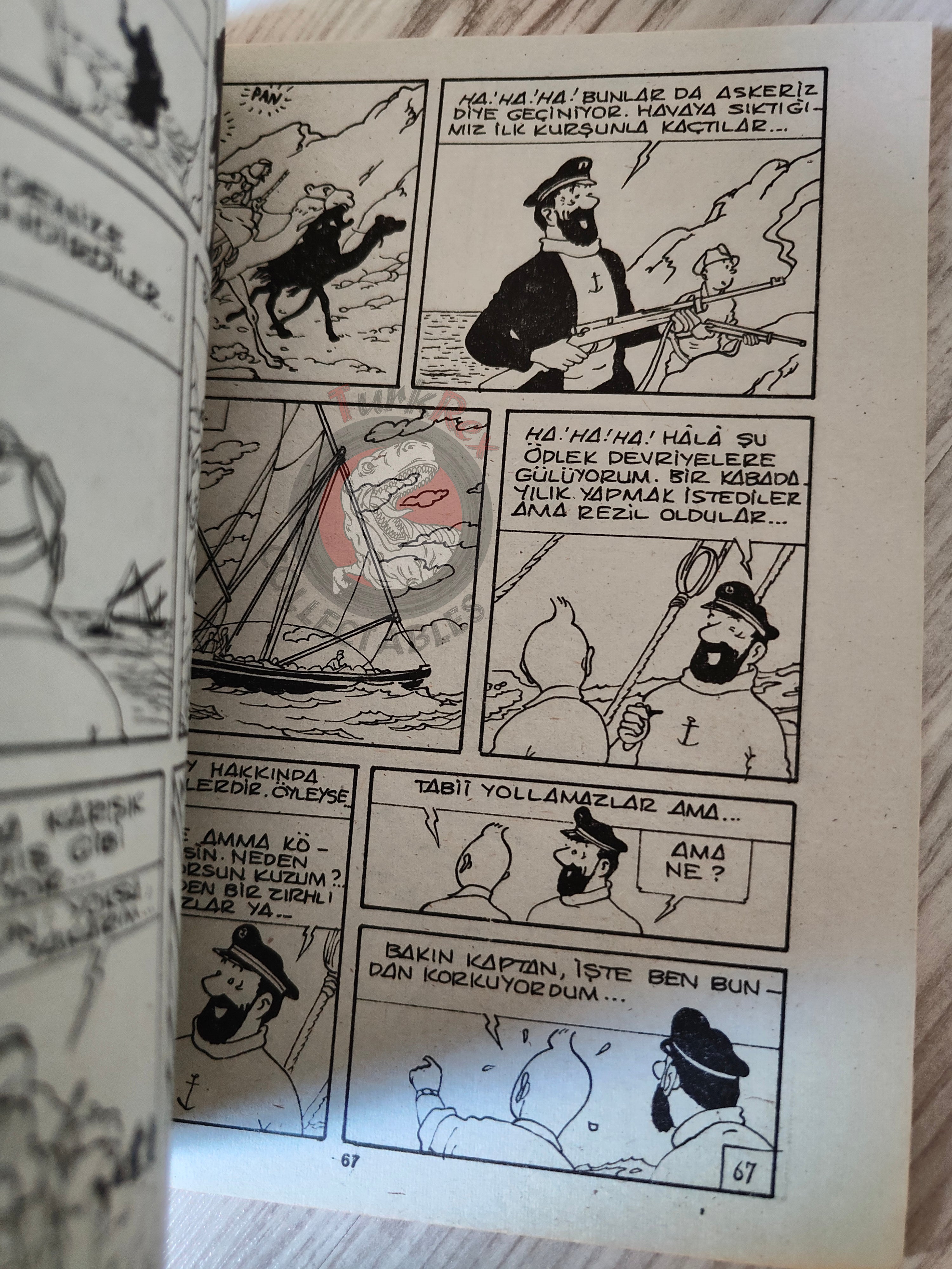 Tintin – The Red Sea Sharks mid 1980s Turkish Edition Comic Turkey 2