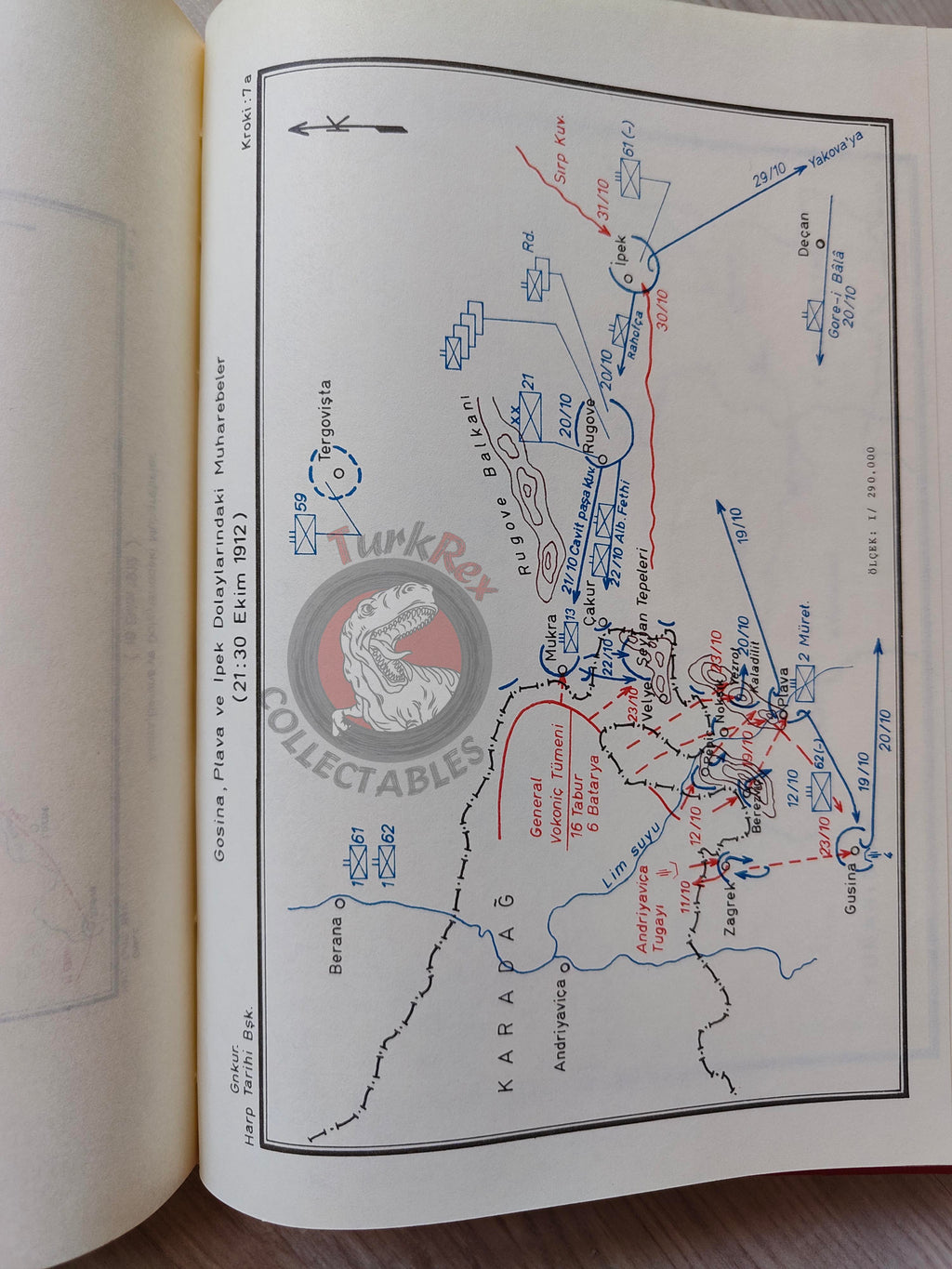Balkan War Western and Vardar Army Ustruma 1979 Turkish Book Military Ottoman Empire Maps