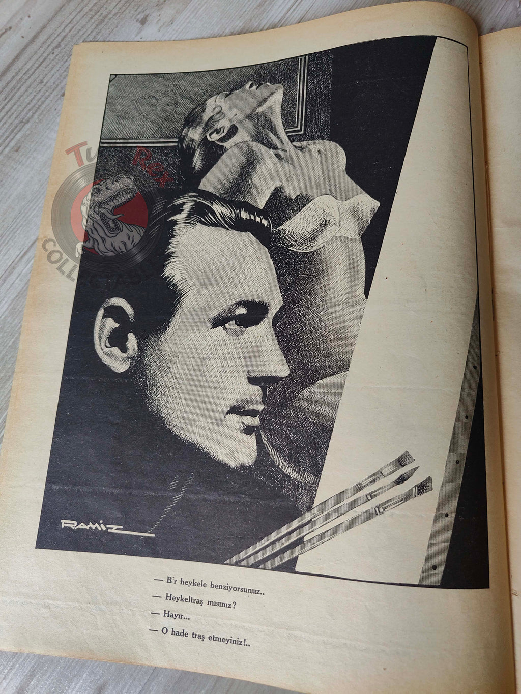 Karikatür 1941 Humor Magazine Turkish Turkey Germany German Soldier WW2 era Churchill Mussolini