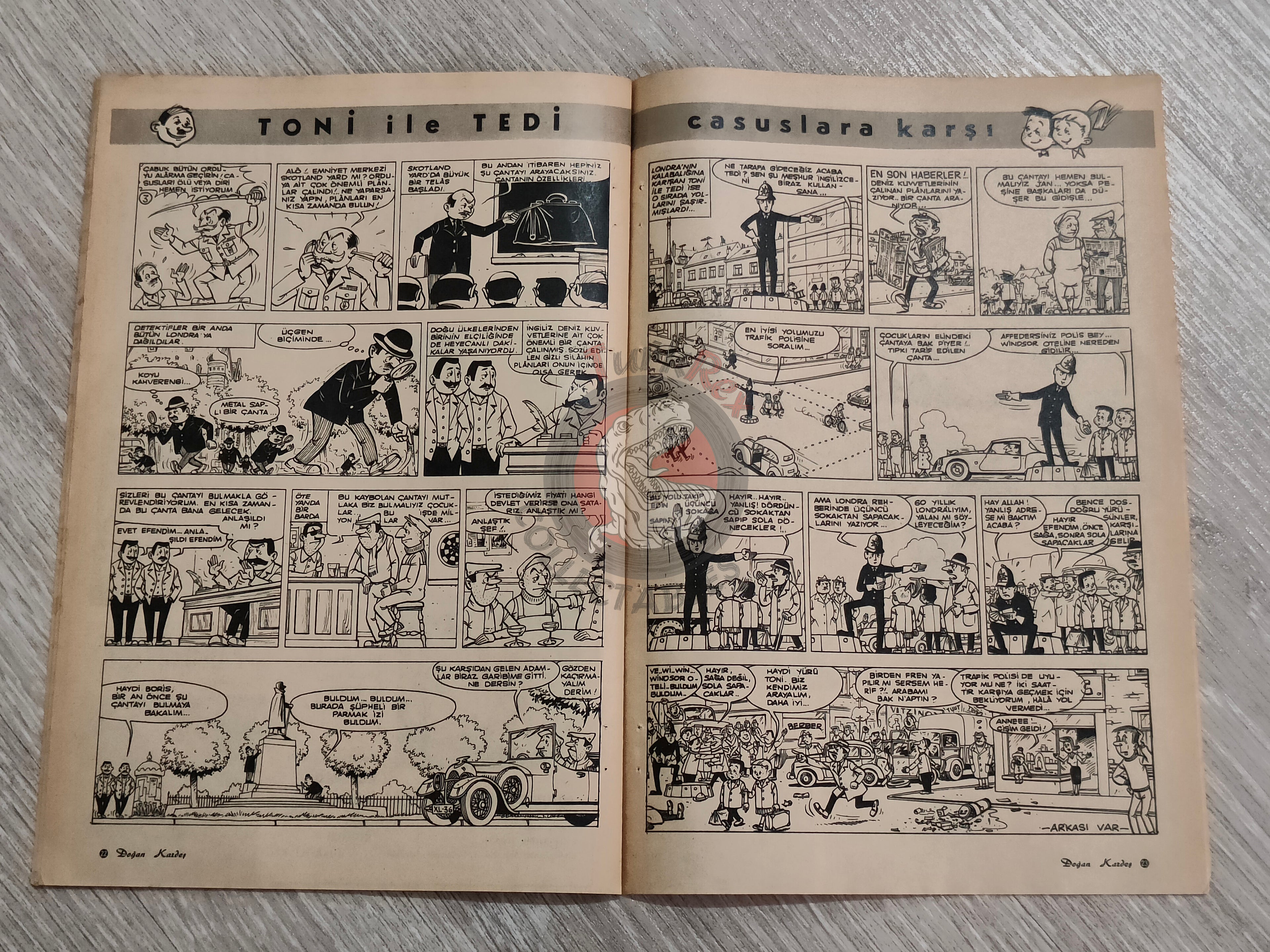 Doğan Kardeş 1971 Magazine #9 Turkish Comic Turkey Suske en Wiske Pantera Negra Tarzan