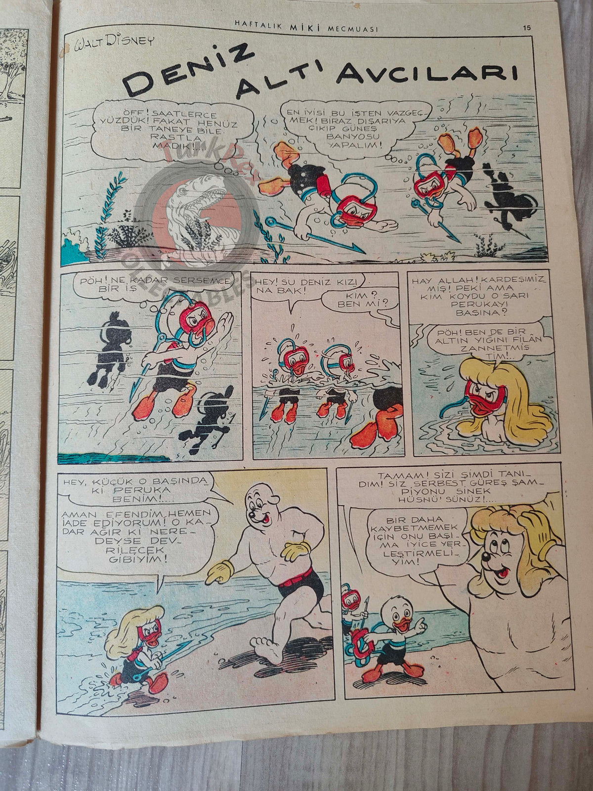 Mickey Mouse Mag #56 1963 Turkish Comic Turkey Walt Disney Donald Duck Chip ’n Dale