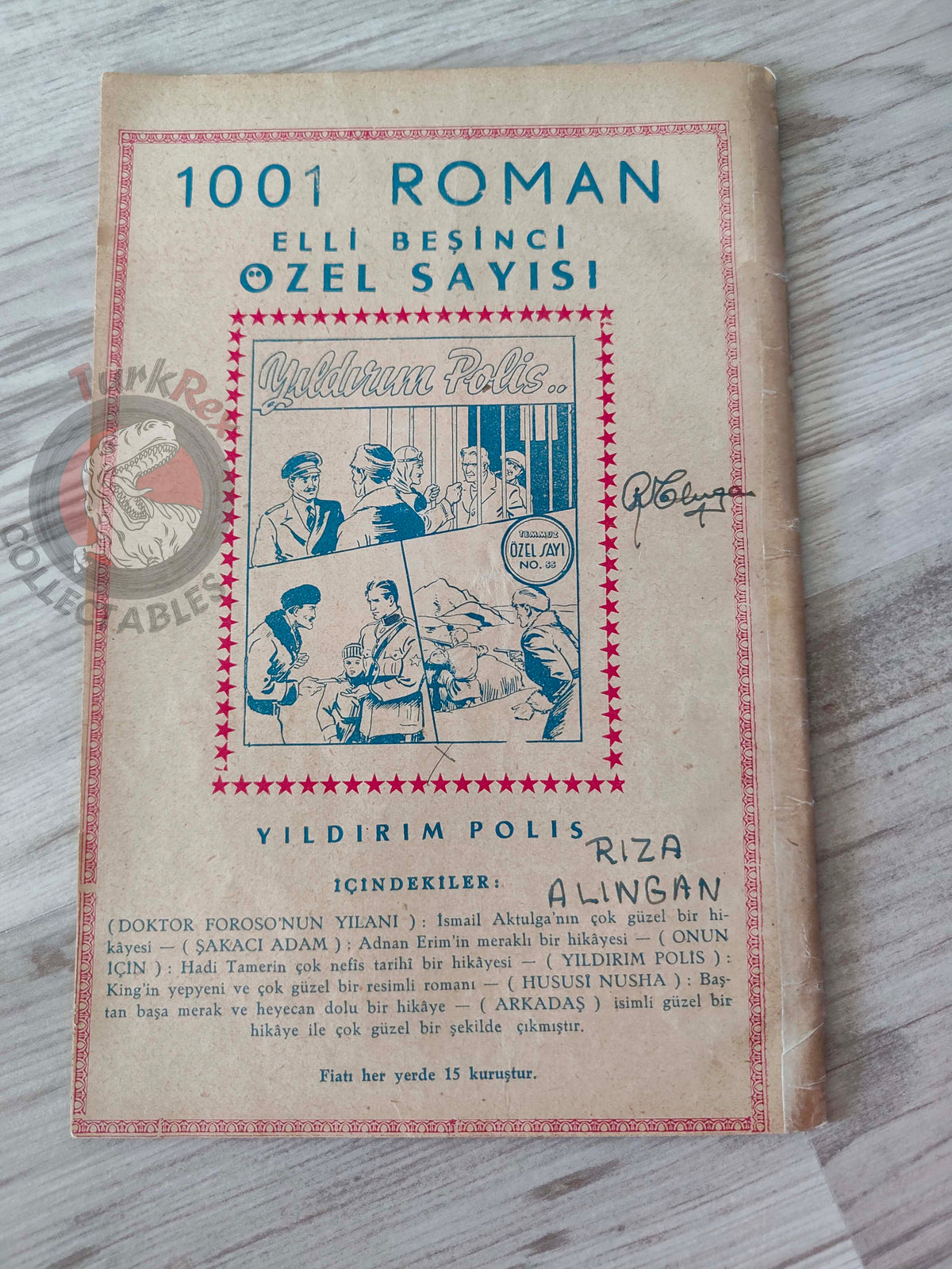 1001 Roman 1944 Adventures of the Journalist Turkish Comic Mag Turkey