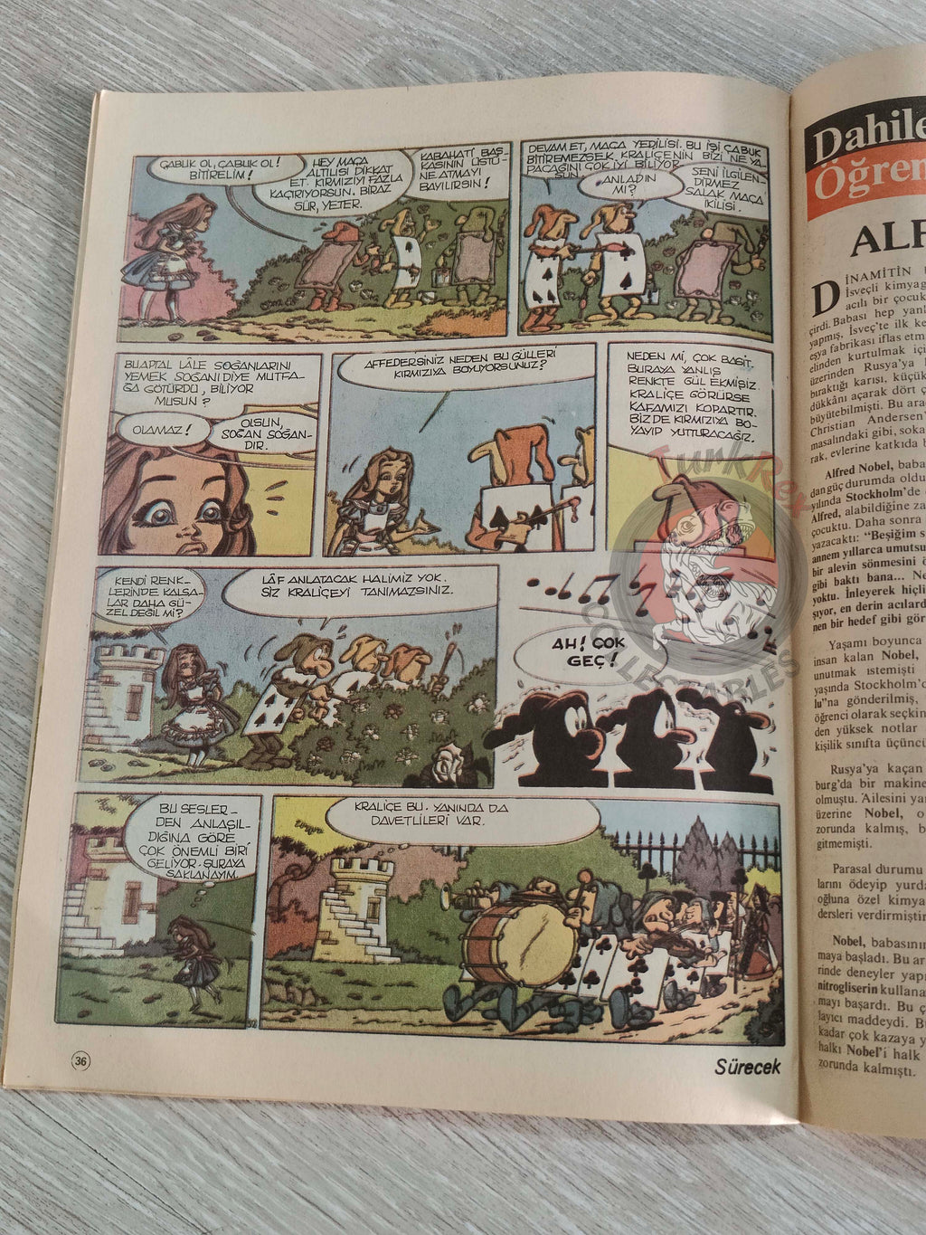 Milliyet Çocuk #9 1984 Turkish Comic Turkey Alice In Wonderland l'étalon noir Bob Morane Lucky Luke