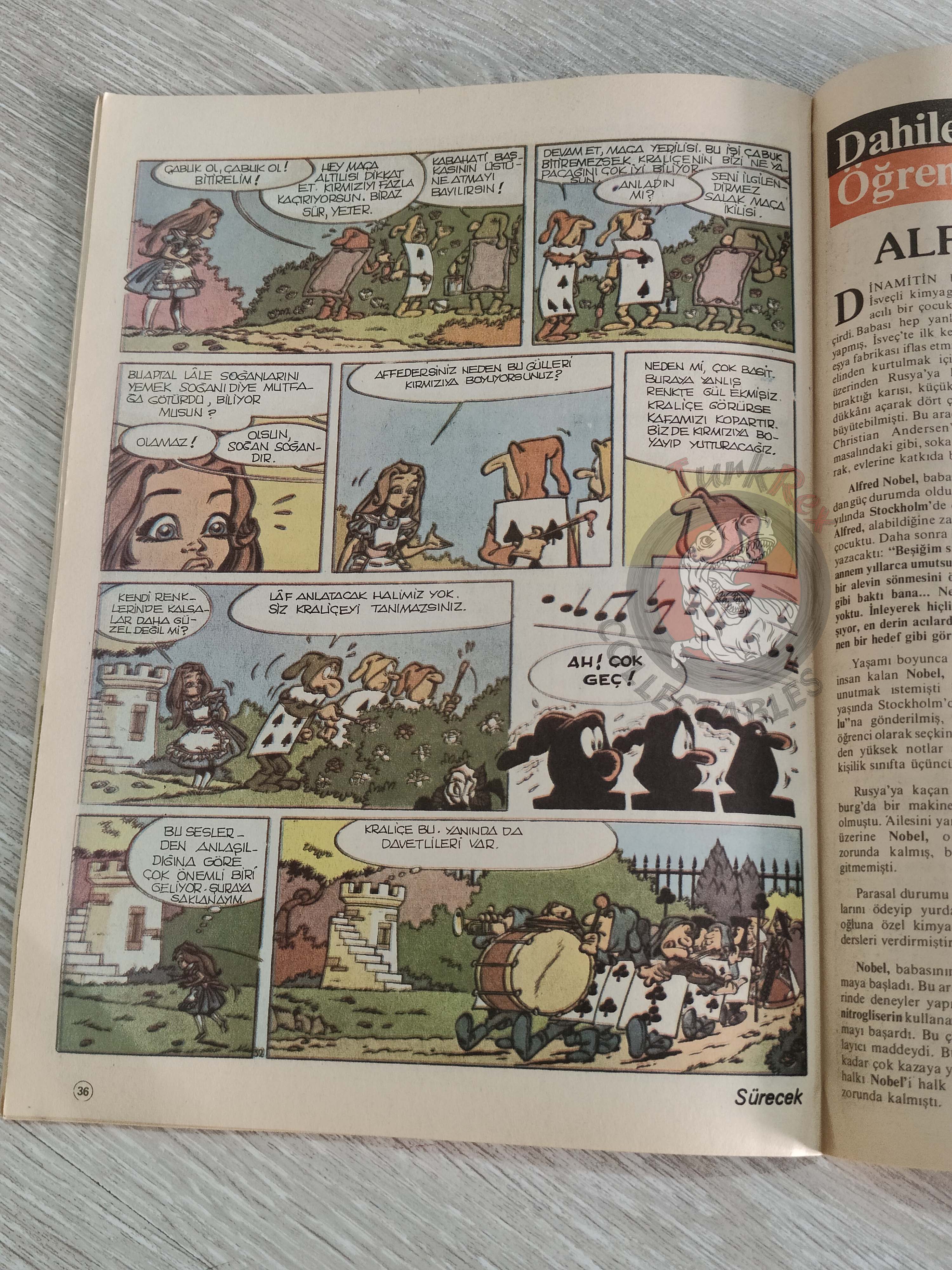 Milliyet Çocuk #9 1984 Turkish Comic Turkey Alice In Wonderland l'étalon noir Bob Morane Lucky Luke