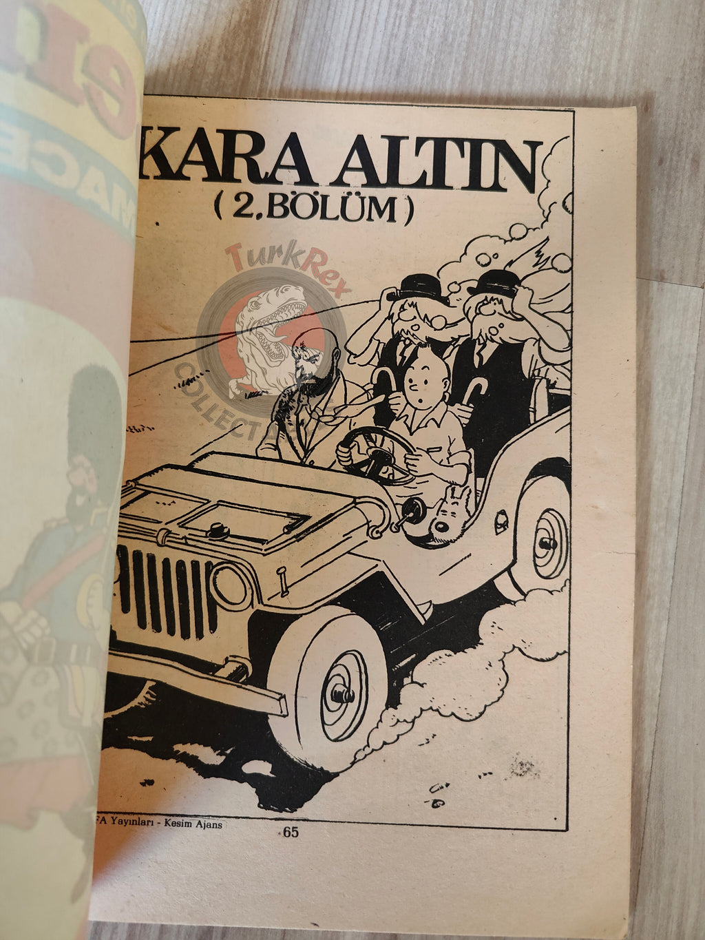 Tintin – Land of Black Gold 1980s Turkish Edition Comic Turkey