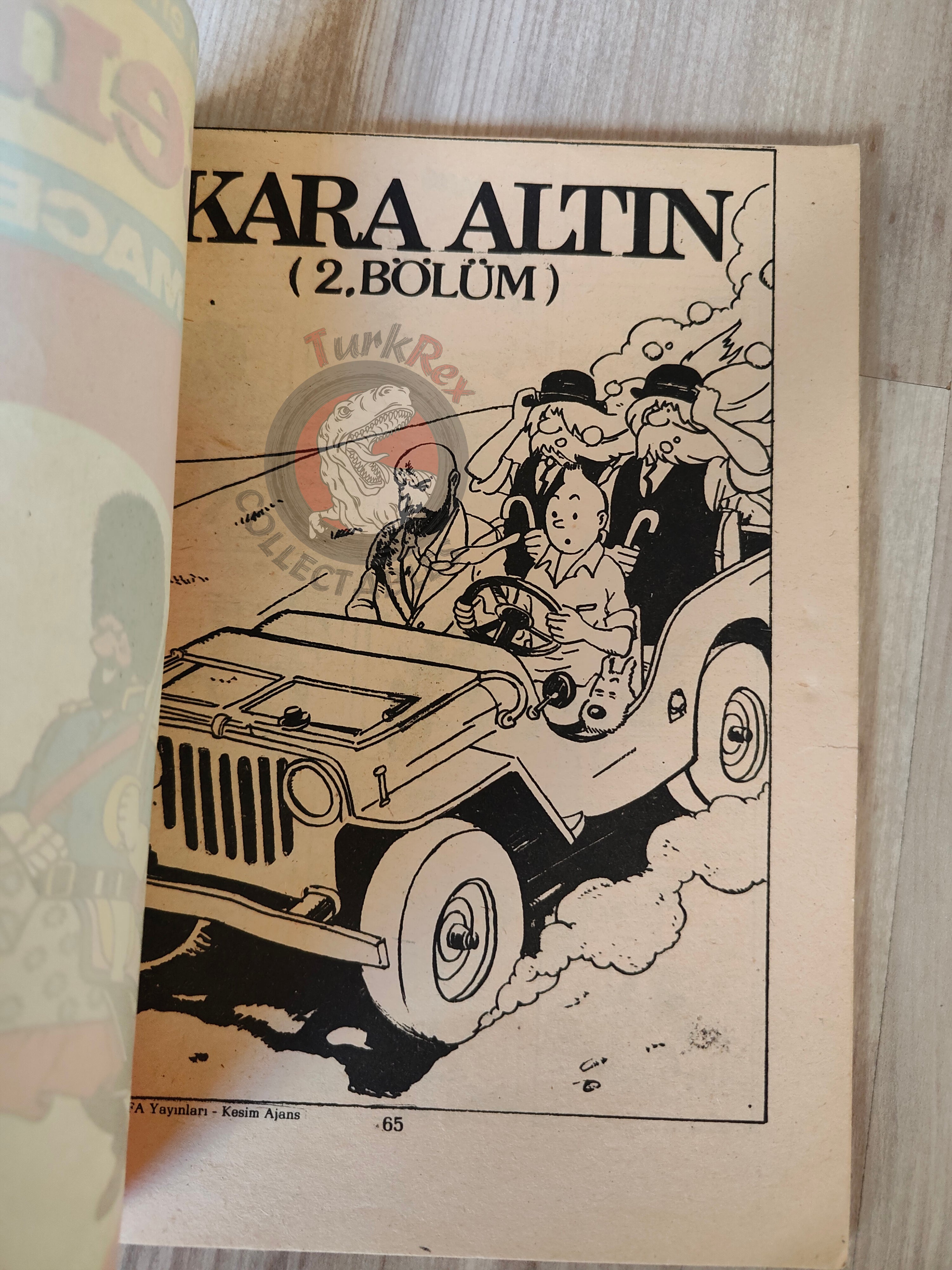 Tintin – Land of Black Gold 1980s Turkish Edition Comic Turkey