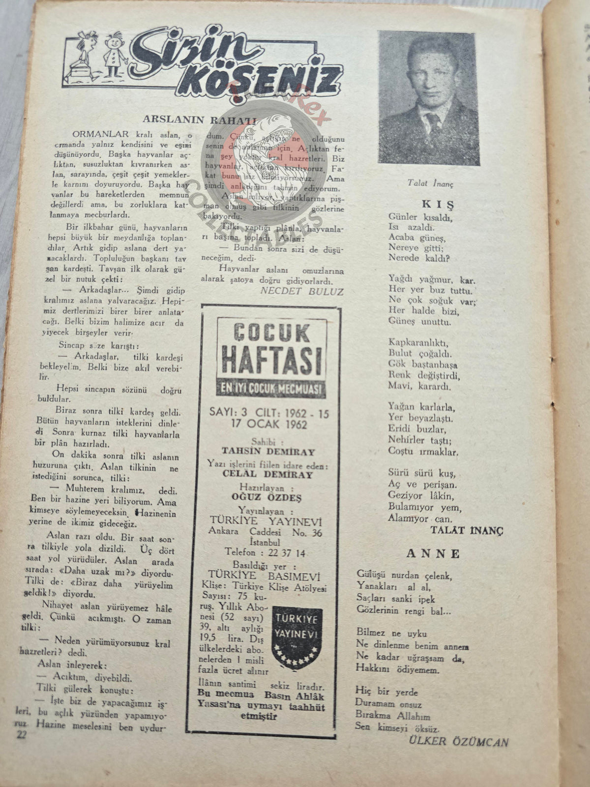 Çocuk Haftası Magazine 1962 Hansel and Gretel Turkish Comic Turkey