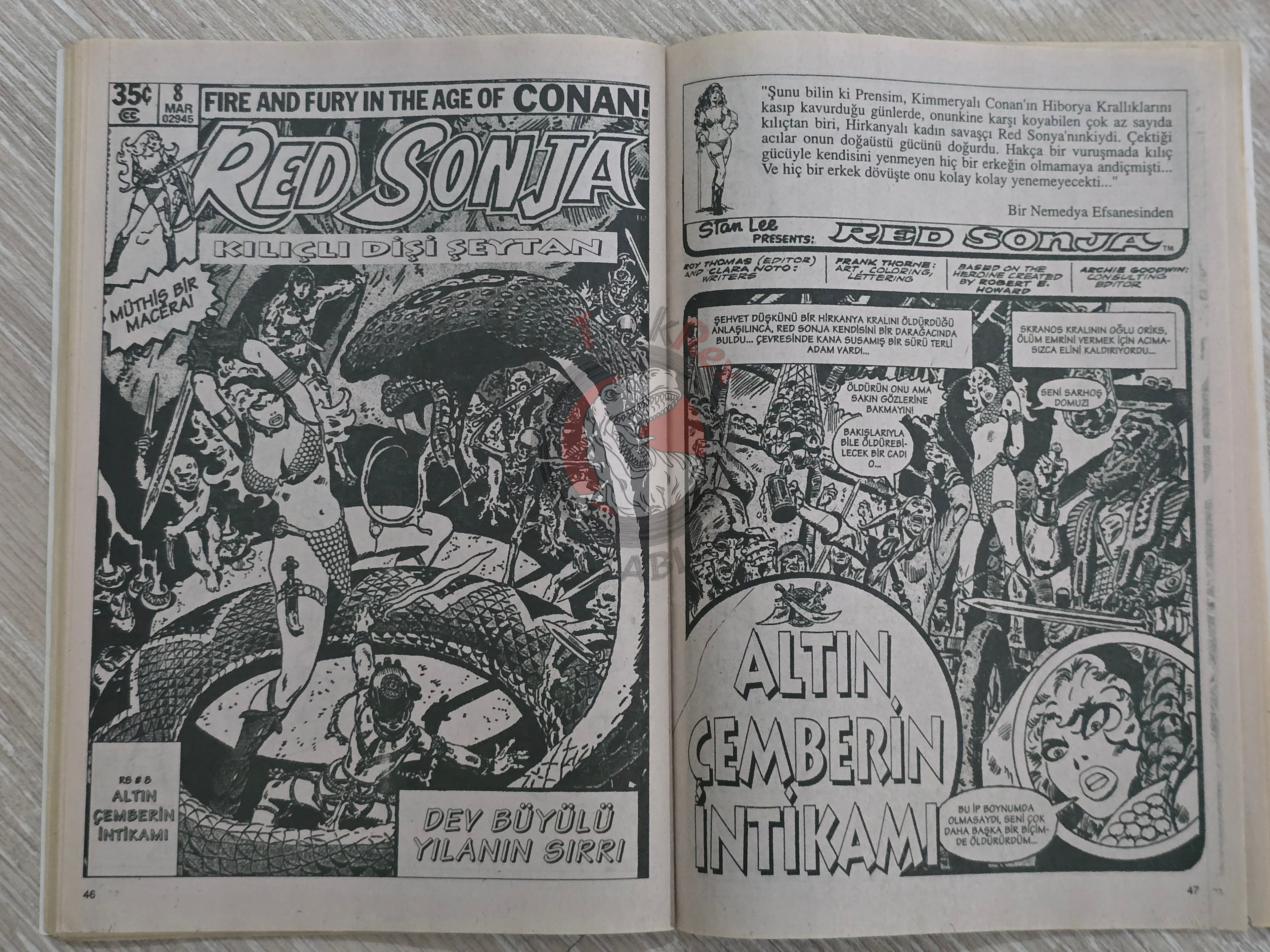 Red Sonja #7 2000 Turkish Comic Turkey vol 1 #6 #7 #8