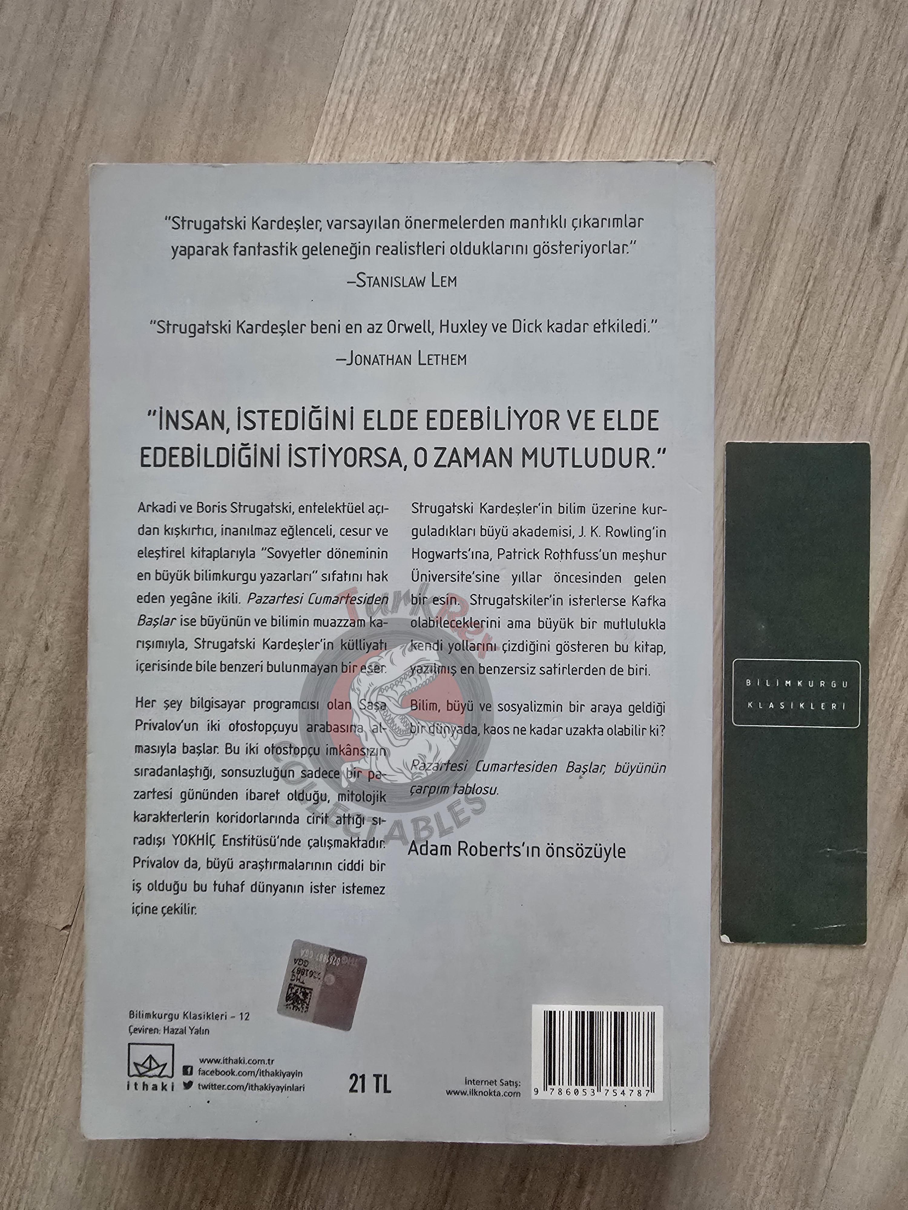 Arkadi and Boris Strugatski – Monday Starts on Saturday 2017 Turkish Book Turkey