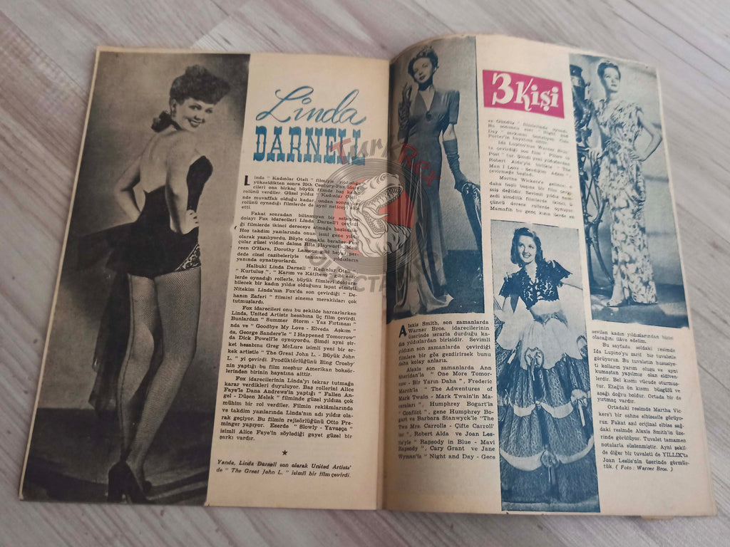 Yıldız 1945 Hedy Lamarr Turkish Mag Turkey Hollywood Shirley Temple Linda Darnell Errol Flynn